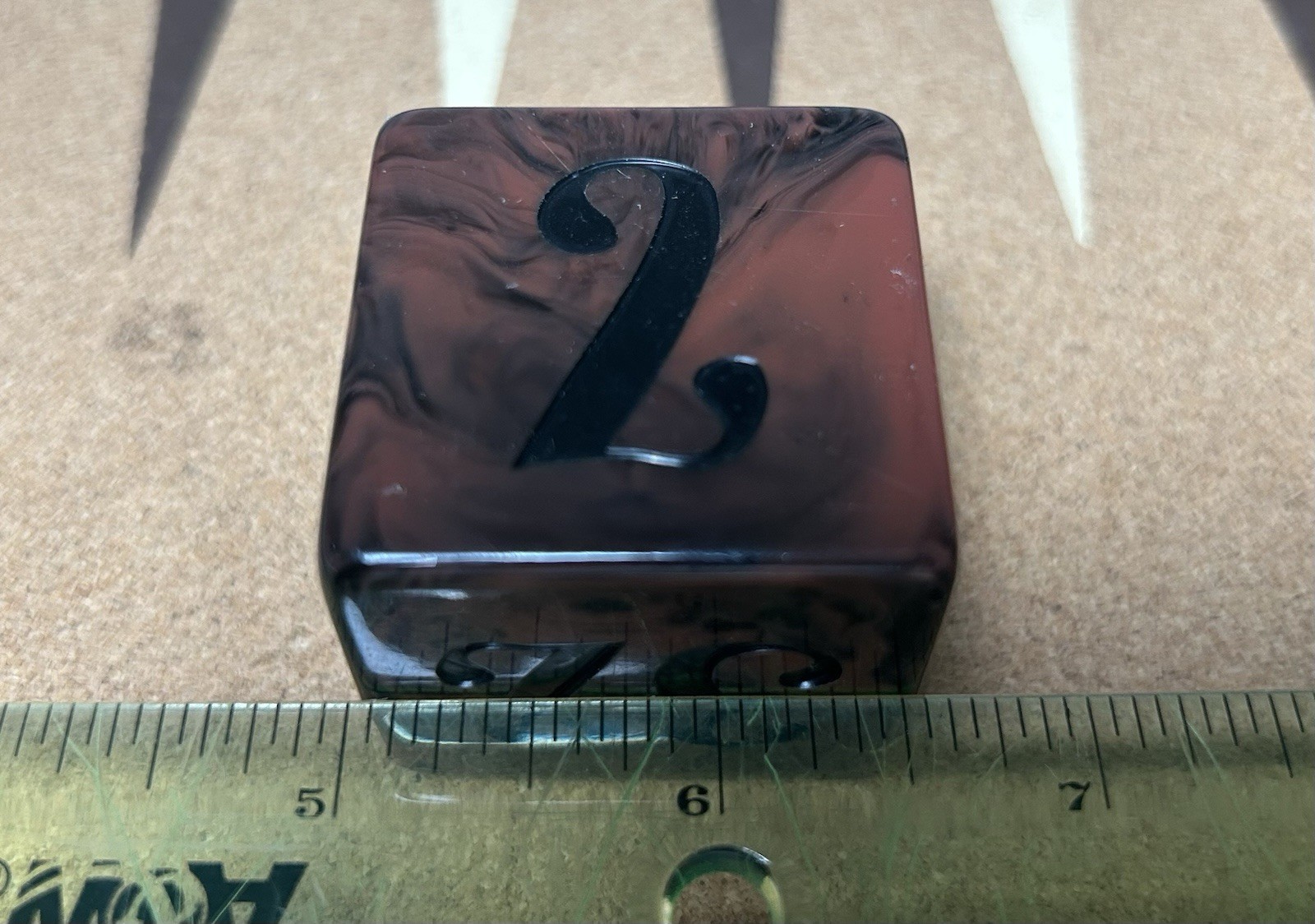 Large Gothic 1.5” Backgammon Doubling Cube