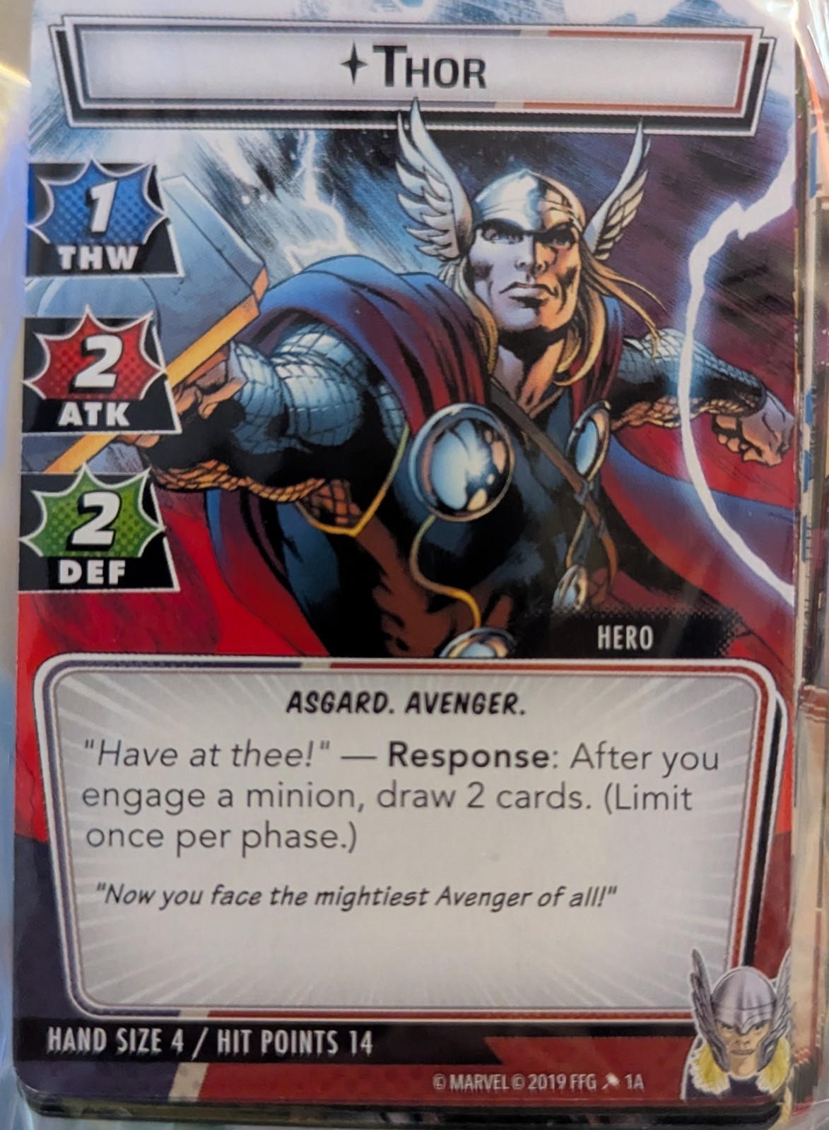 Marvel Champions Thor Hero Pack Expansion OUT OF PRINT, Read Description