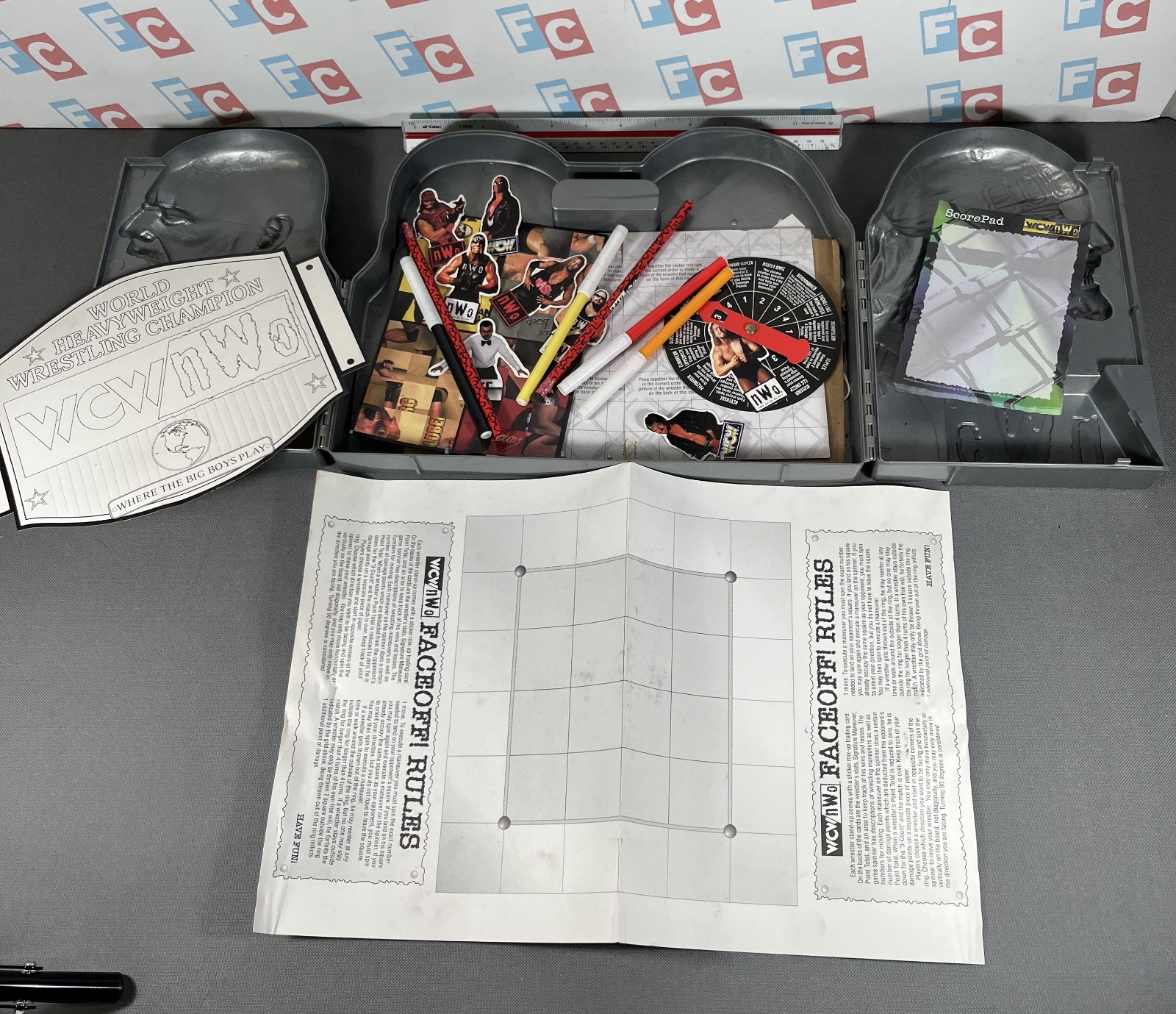 WCW/NWO Goldberg Hulk Hogan Face Off Game And Activity Kit Board Game 1998