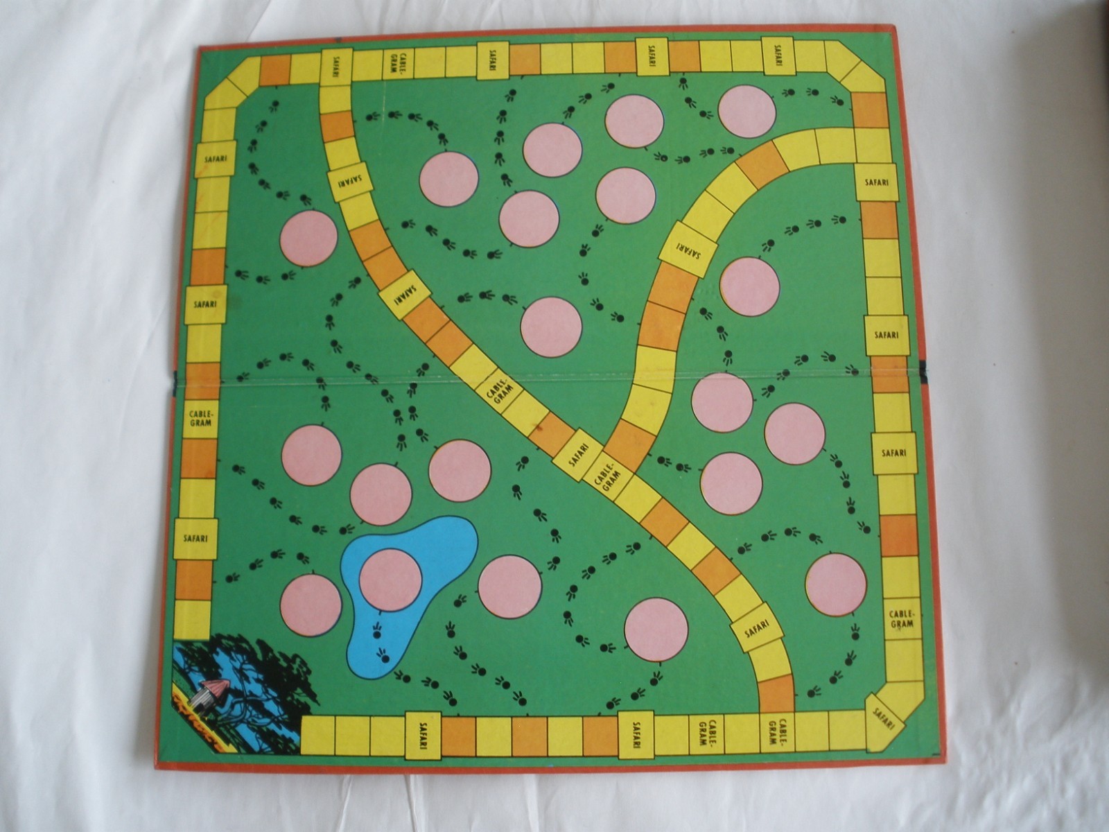 Safari ‘Hunting’ Board Game Selchow & Righter Co. Vintage 1950 – COMPLETE