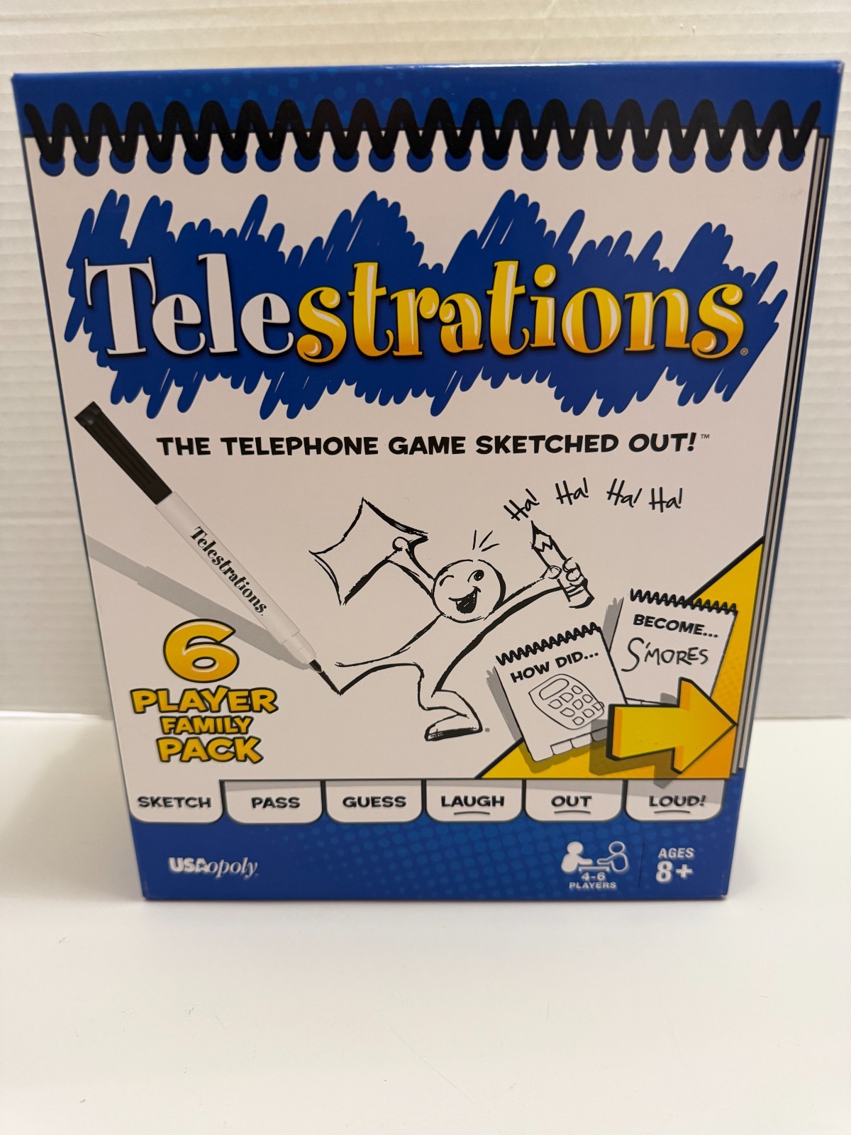 Telestrations The Telephone Game Sketched Out 2014 4-6 Players 8+Ages Complete