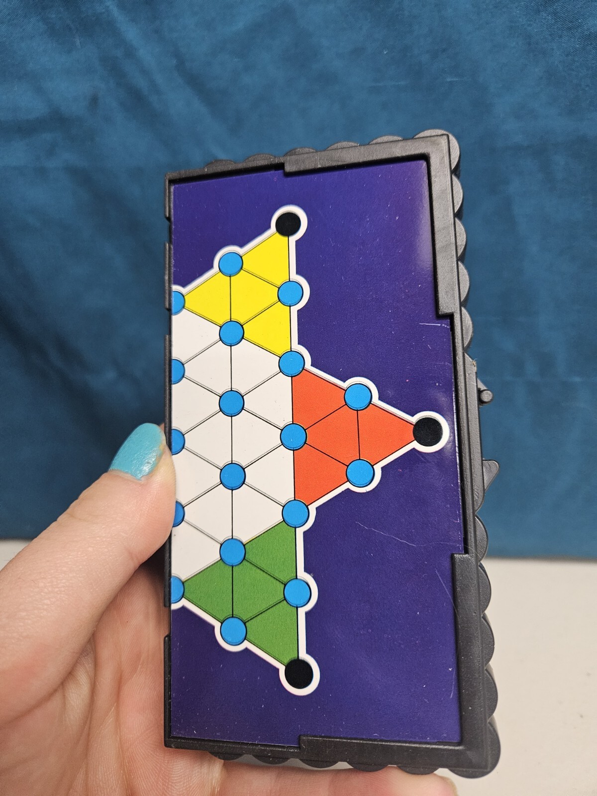 Vintage Travel Magnetic Chinese Checkers Game Fold Up
