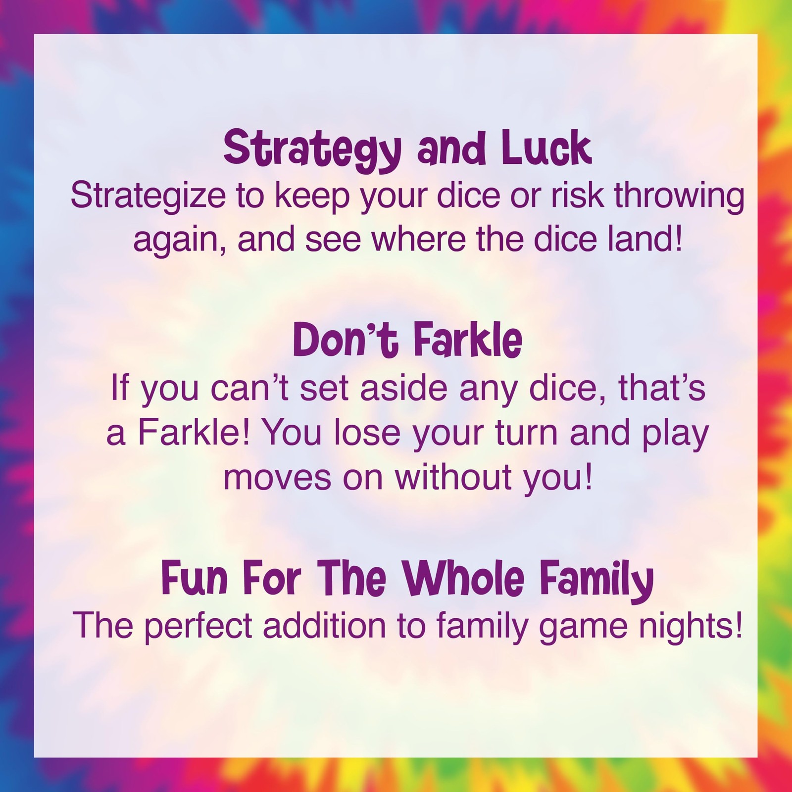 Farkle Classic Dice Game – Rainbow Kids Games, Dice Games, Family Games, Travel