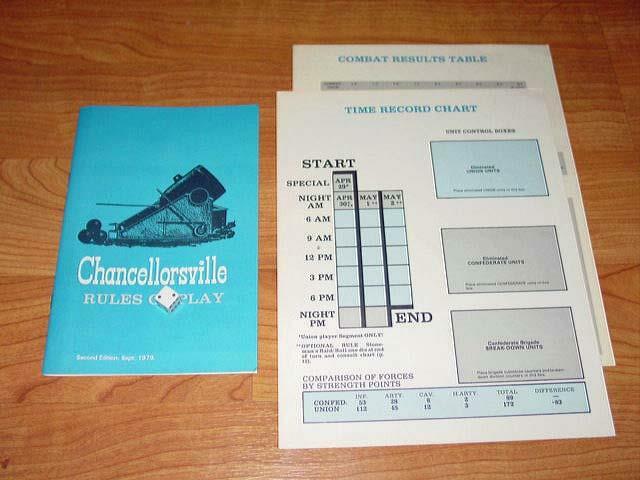 Avalon Hill CHANCELLORSVILLE Game – American Civil War (UNPUNCHED) – 2nd Edition
