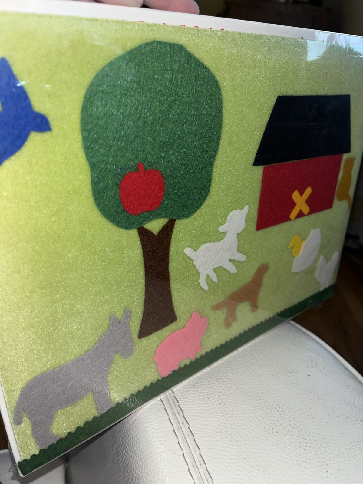 NOS VTG 1968 Show & Tell 90 Fuzzy Felt Pcs. A Joan Male Creative Toy Sealed HTF
