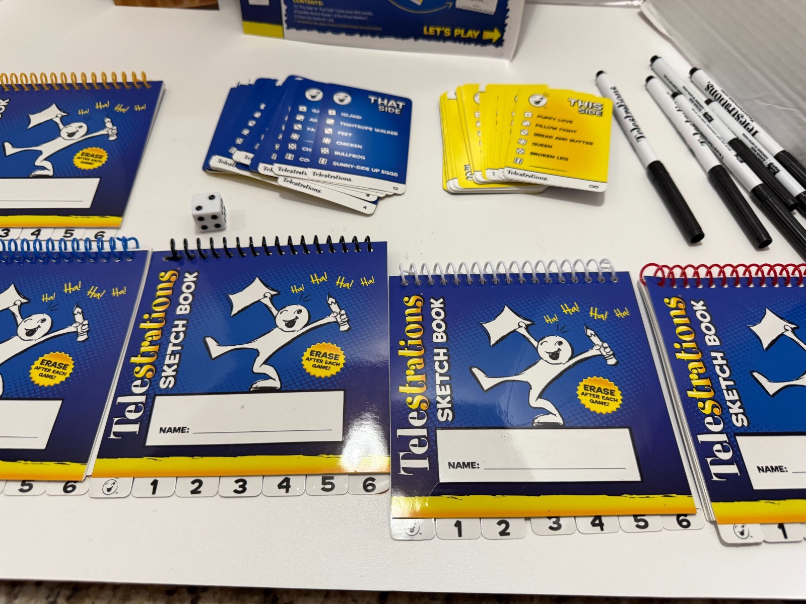 Telestrations The Telephone Game Sketched Out 2014 4-6 Players 8+Ages Complete