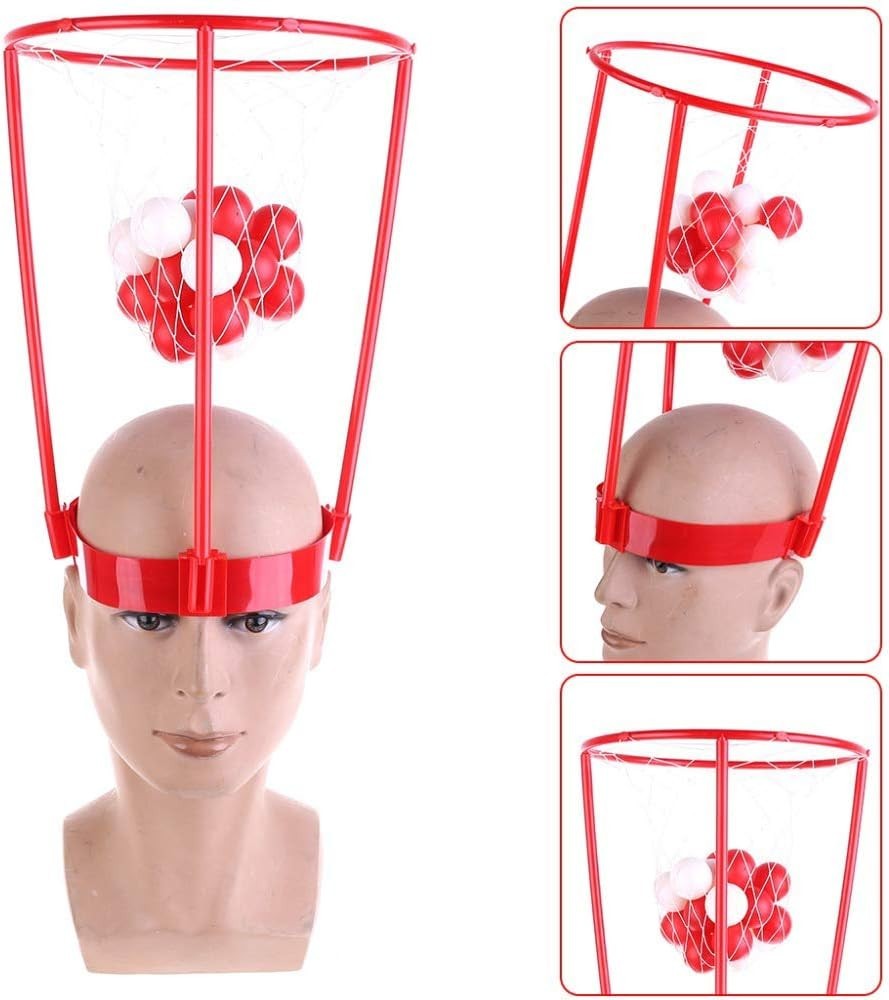 2 Pack Head Hoop Basketball Party Game for Kids and Adults, Adjustable Basket…