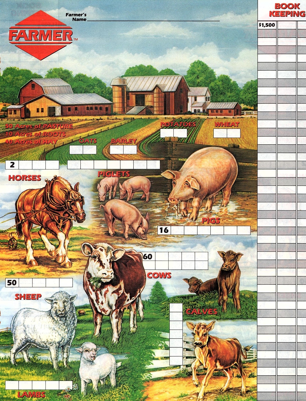 FARMER – An Exiting & Educational Game – For 2 Or More Players – WHOLESALE – 275
