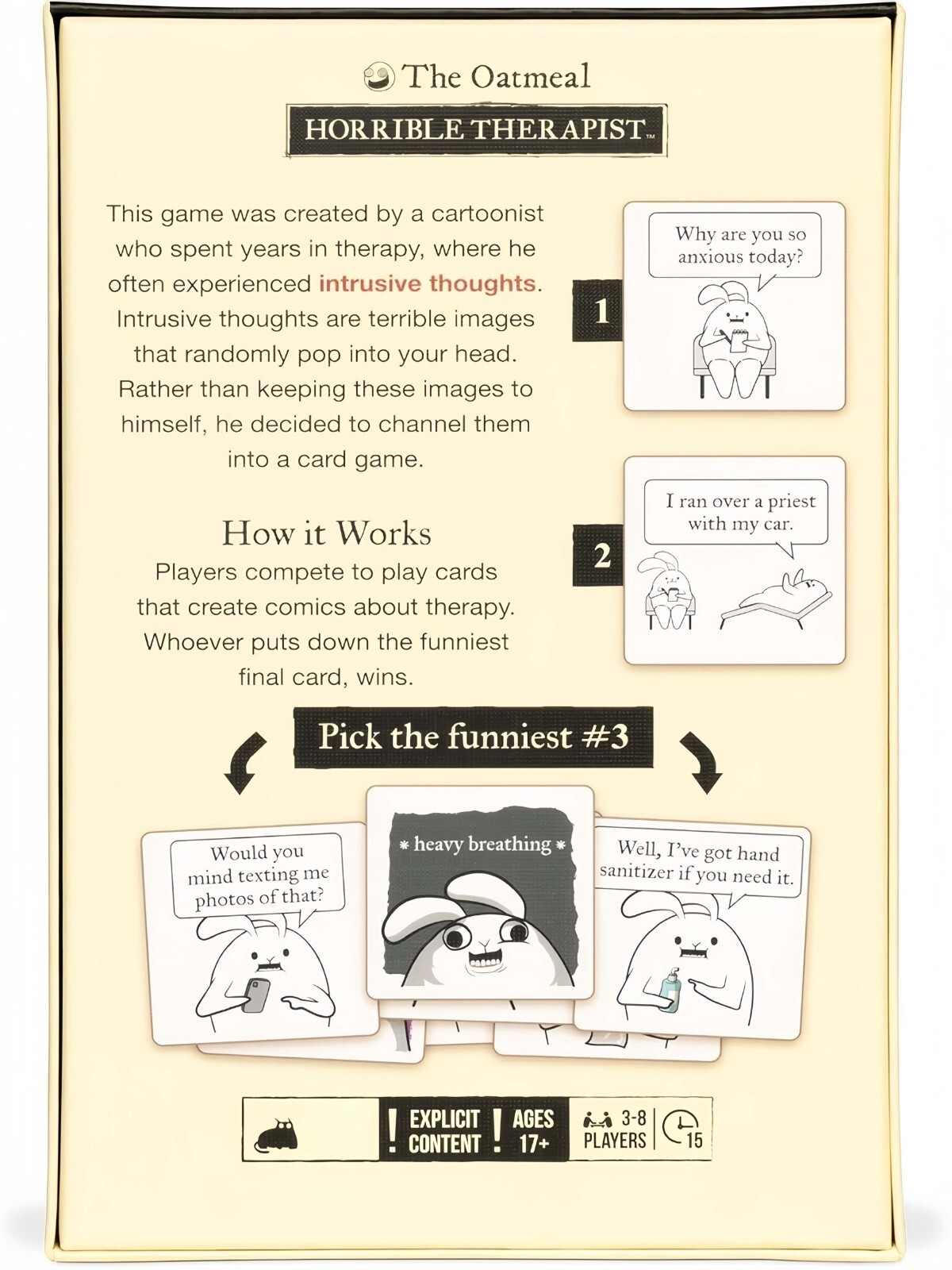 Horror Therapists: Extra Horror Edition 3-8 Players – Ages 17+ – Comic Building