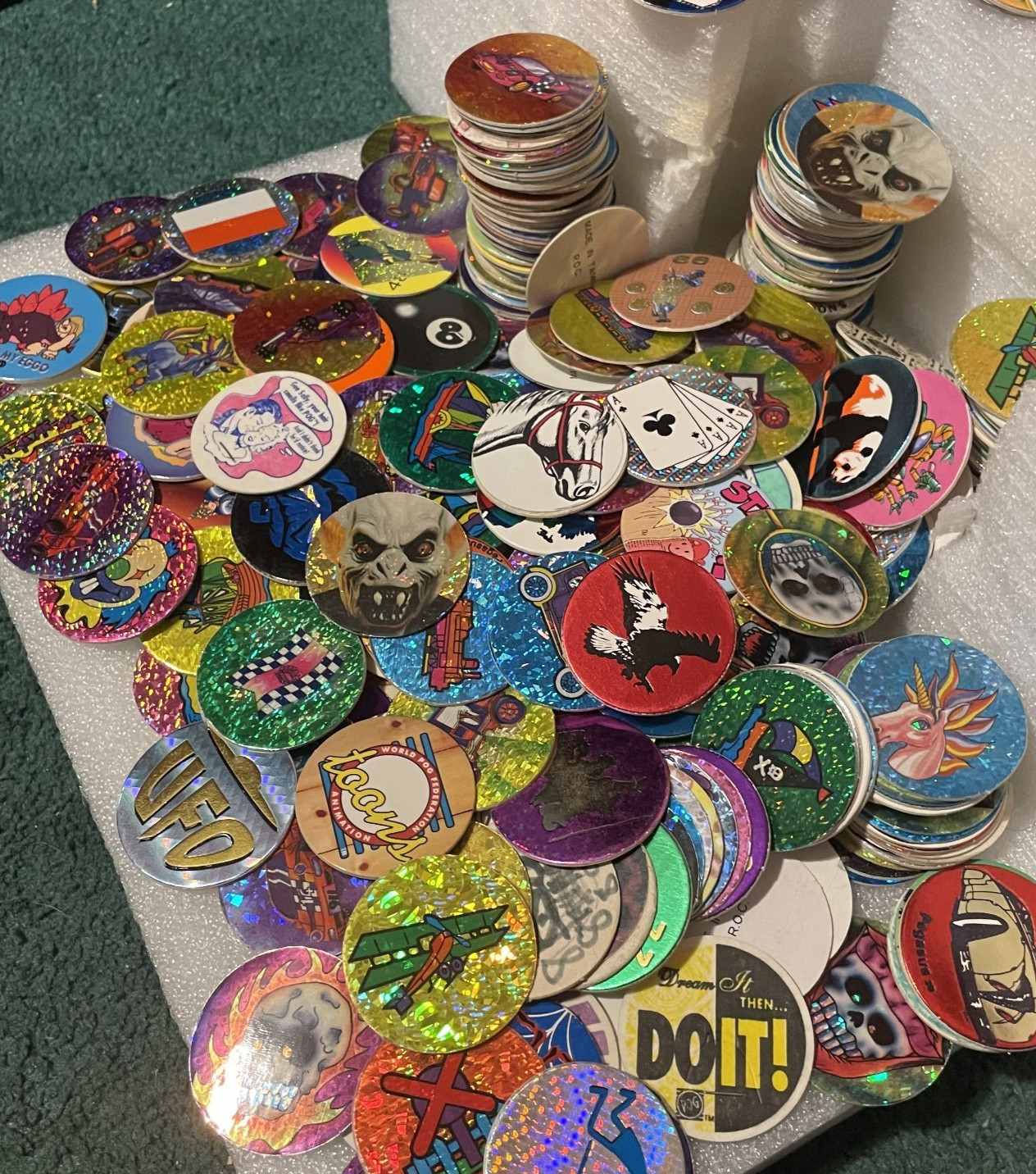 Rare lot of POG Slammers! 550+ POGs – Excellent Variety Of Milk Caps 90’s Fidget