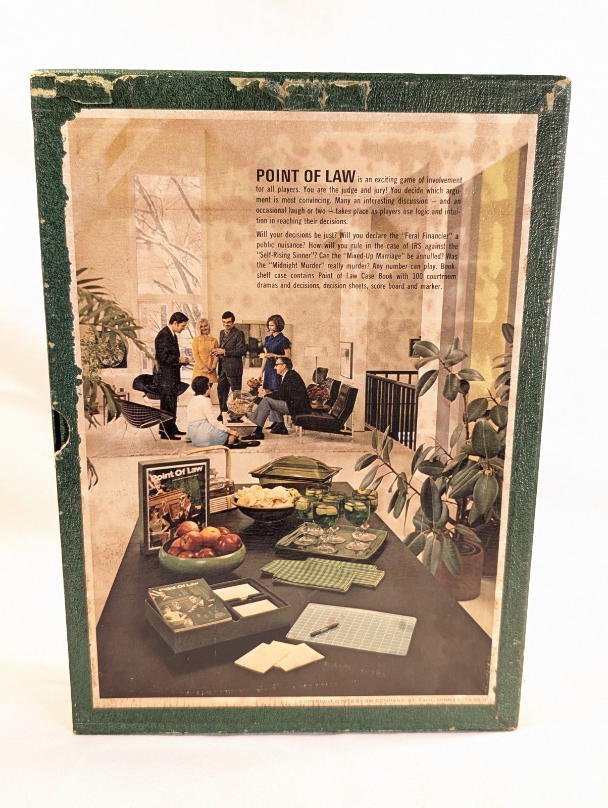 Vtg 3M Bookshelf Game POINT OF LAW Role-playing Involvement Open Box Unused 1972