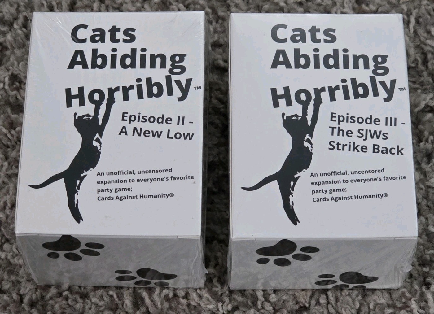 Cats Abiding Horribly Episodes 2 II 3 III Cards Against Humanity Expansion Packs