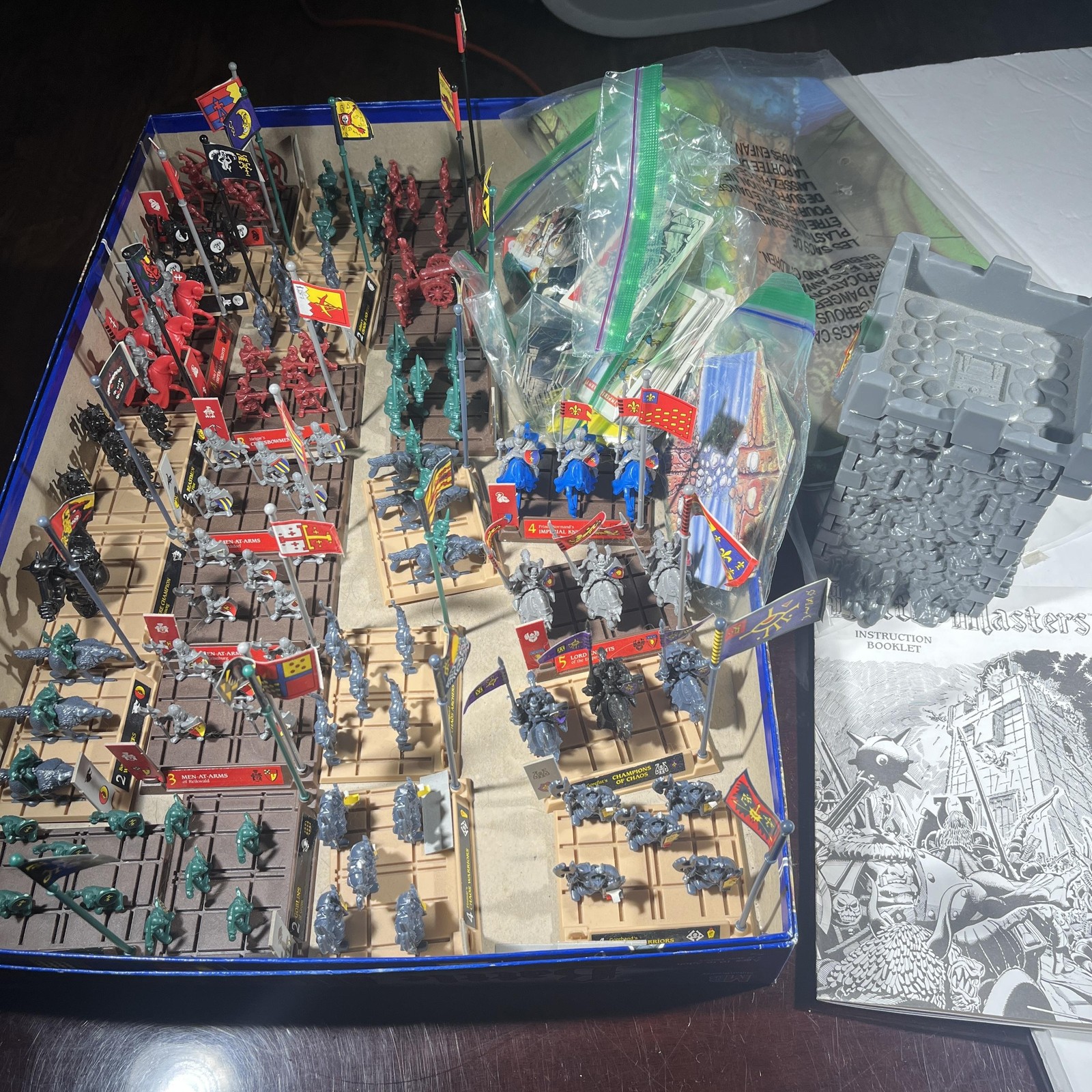 Milton Bradley Battle Masters 1992 Giant Mat Fantasy Board Game Not Complete
