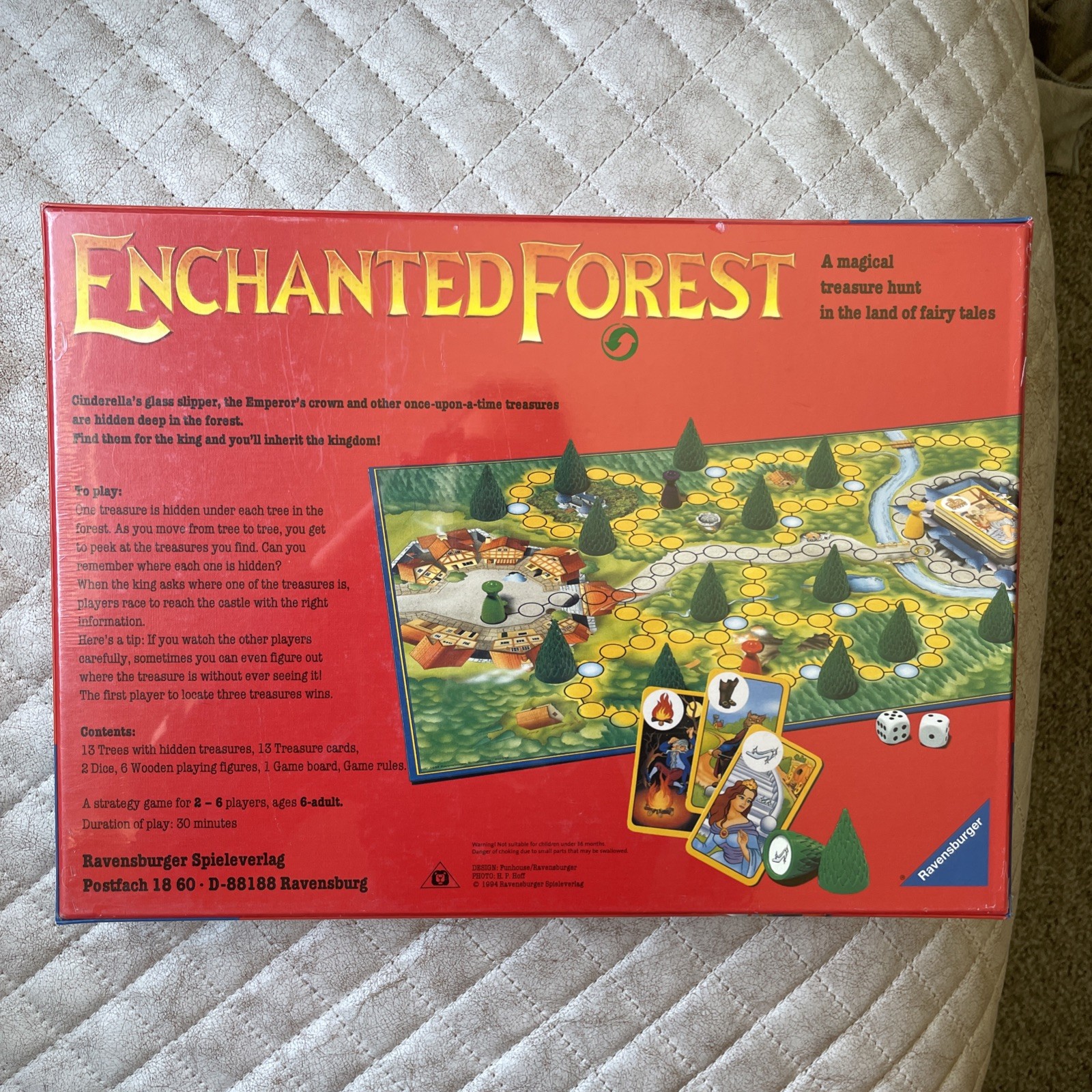 ENCHANTED FOREST Board Game 1994 Excellent Fairy Tale Treasure Hunt