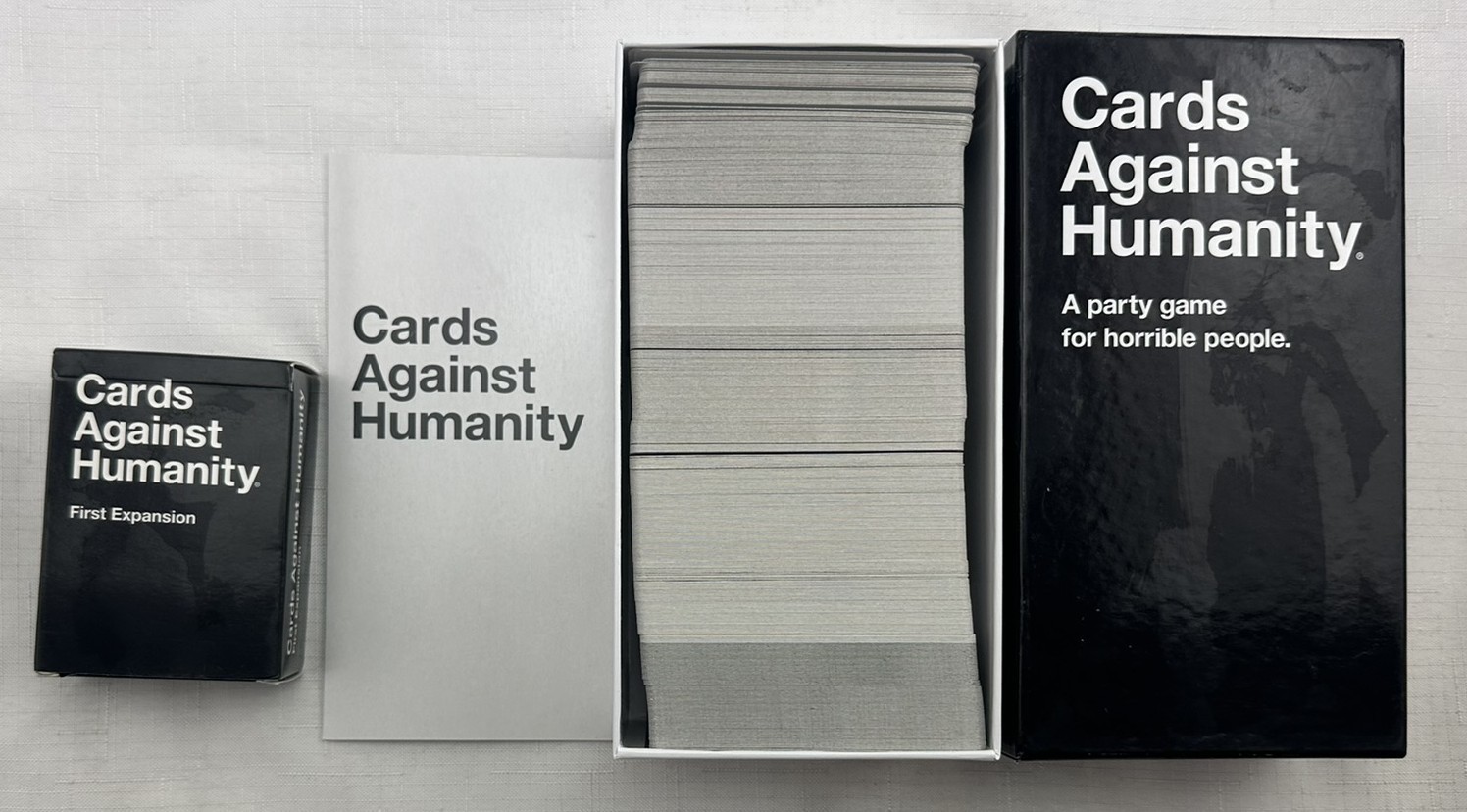 Cards Against Humanity Game w/Expansion #1 Complete Great Condition FREE SHIP