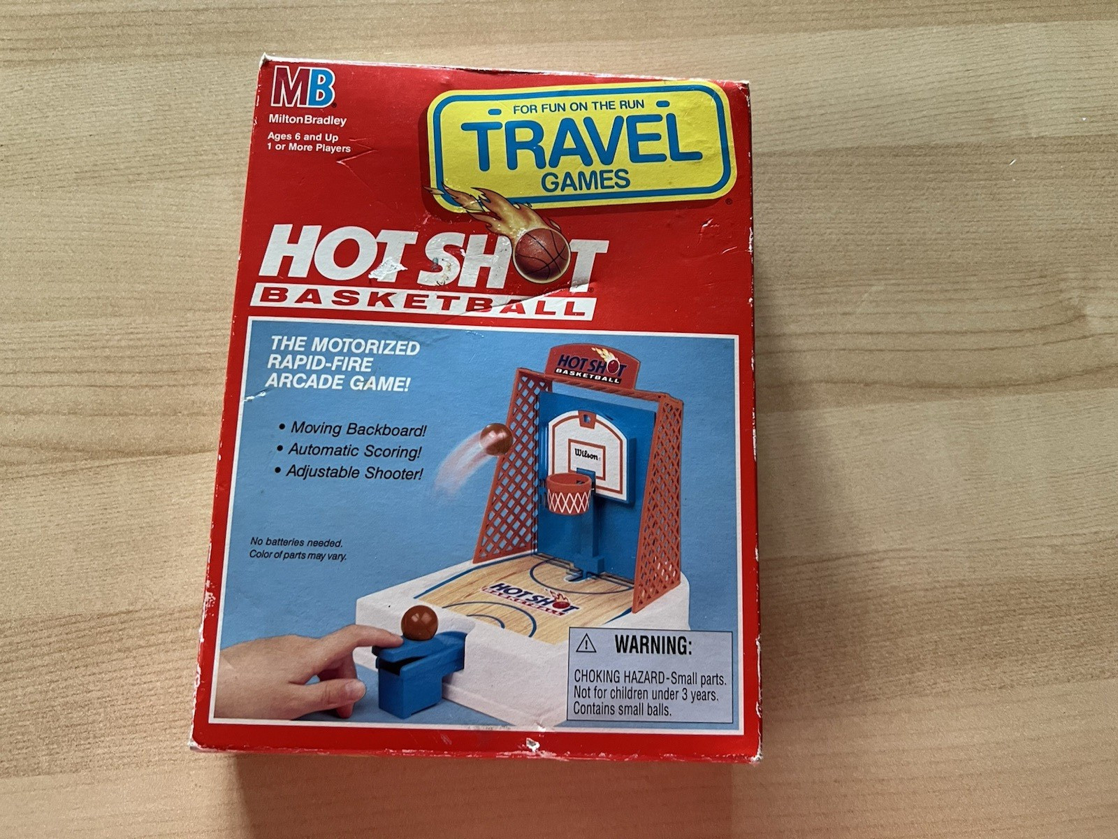 Vintage MB Hot Shot Basketball Travel Game Milton Bradley Complete Open Box