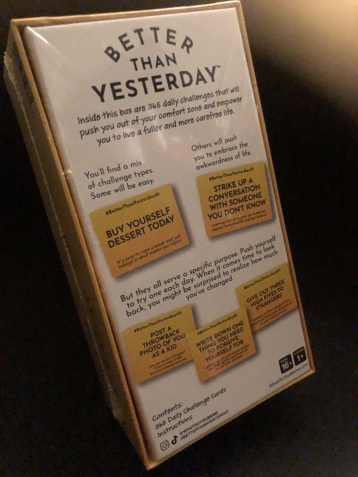 Better than Yesterday 365 Daily Challenges Activity Cards