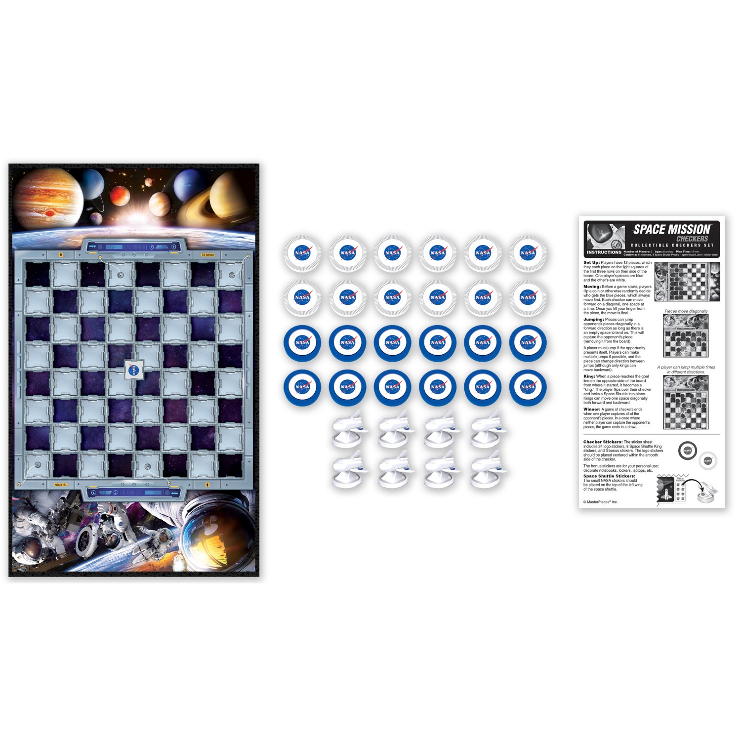 MasterPieces – Space Mission – Checkers Board Game