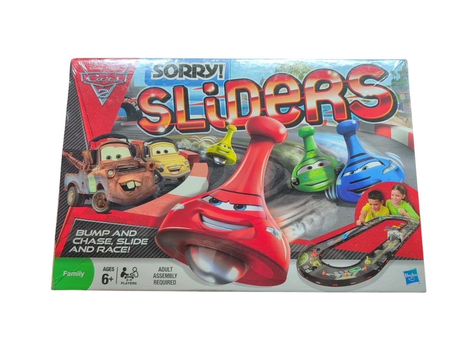 Sorry! Sliders Disney Pixar CARS 2 Edition Game 2011 Hasbro Race Car Sealed Rare
