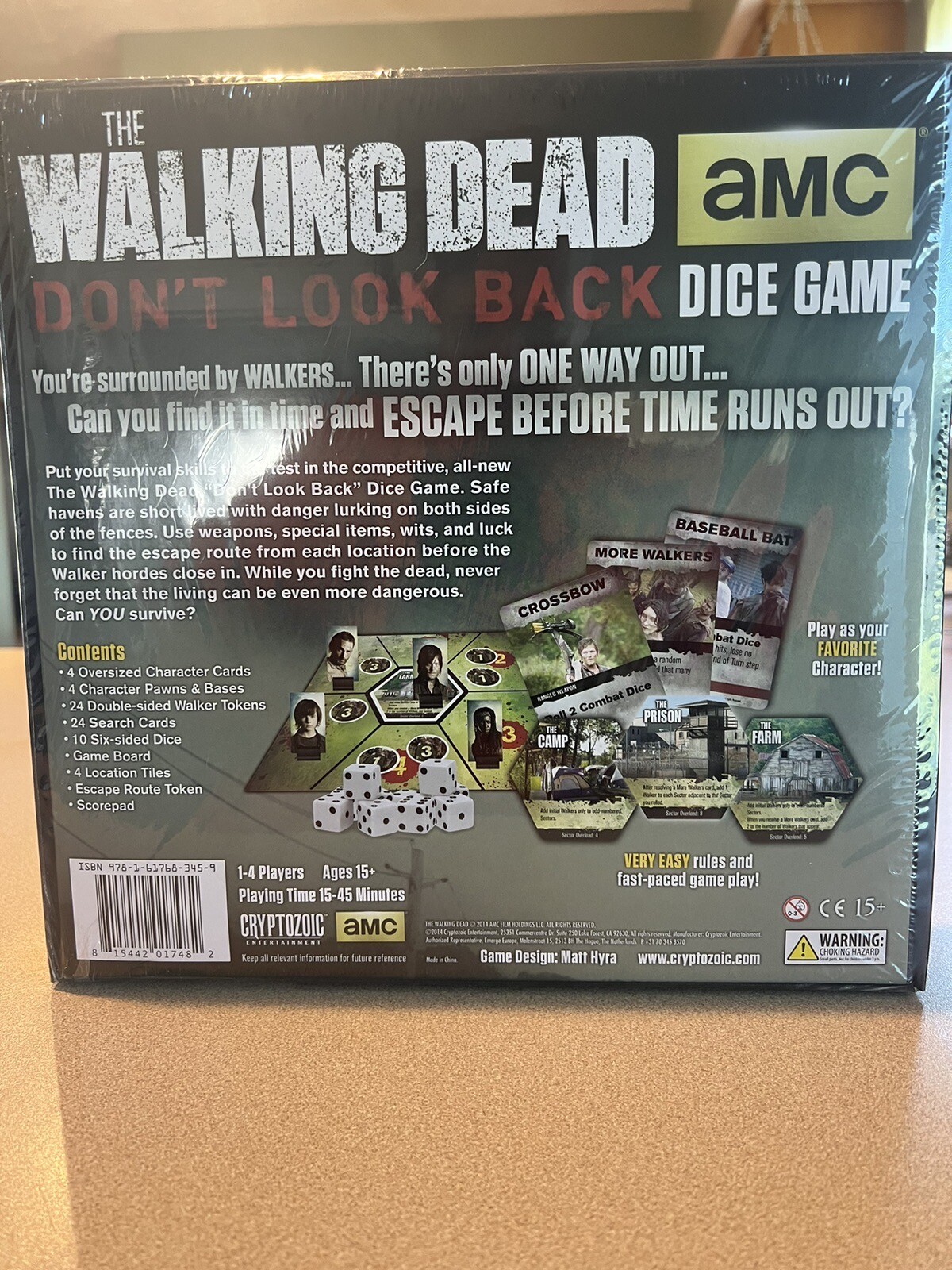 Walking Dead Don’t Look Back Dice Game – Cryptozoic – Factory Sealed NEW