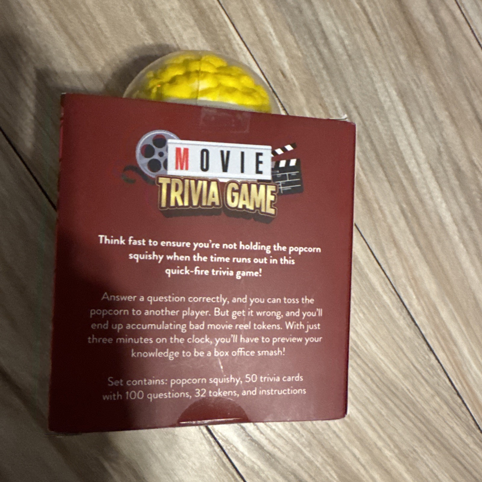 Know It To Throw It Movie Trivia Game Party Set – Popcorn Squishy & Trivia Cards