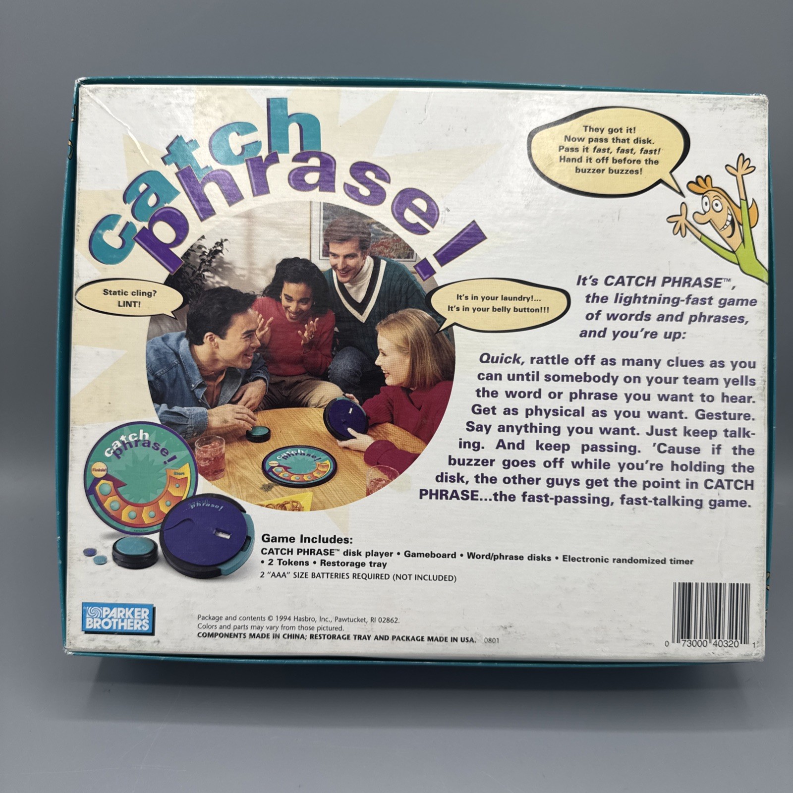 Catch Phrase Board Game 100% Complete 1994 Vintage Timer Tested & Works Fast
