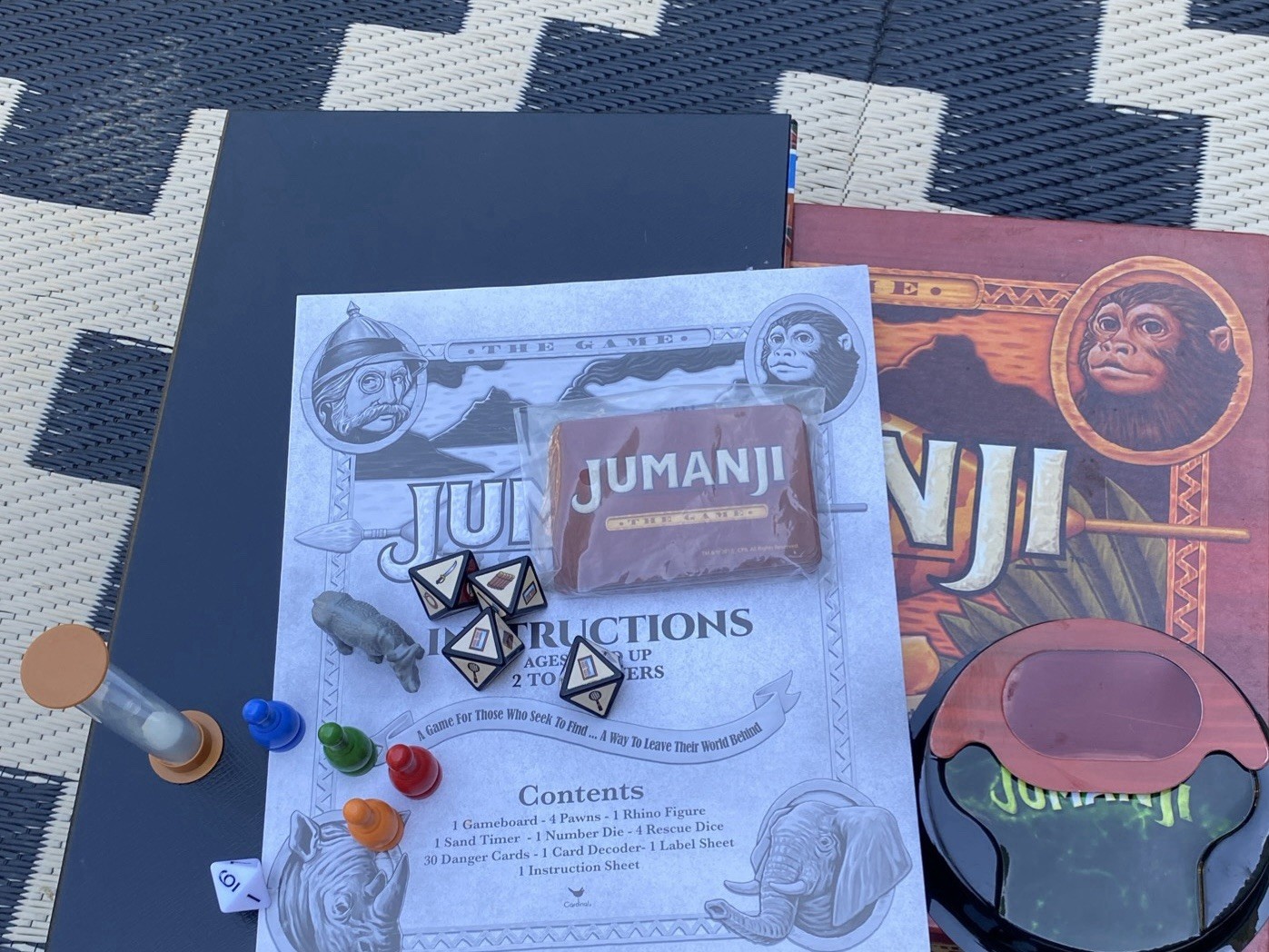 Jumanji The Game Classic Scary Jungle Adventure Family Board Game Complete EUC