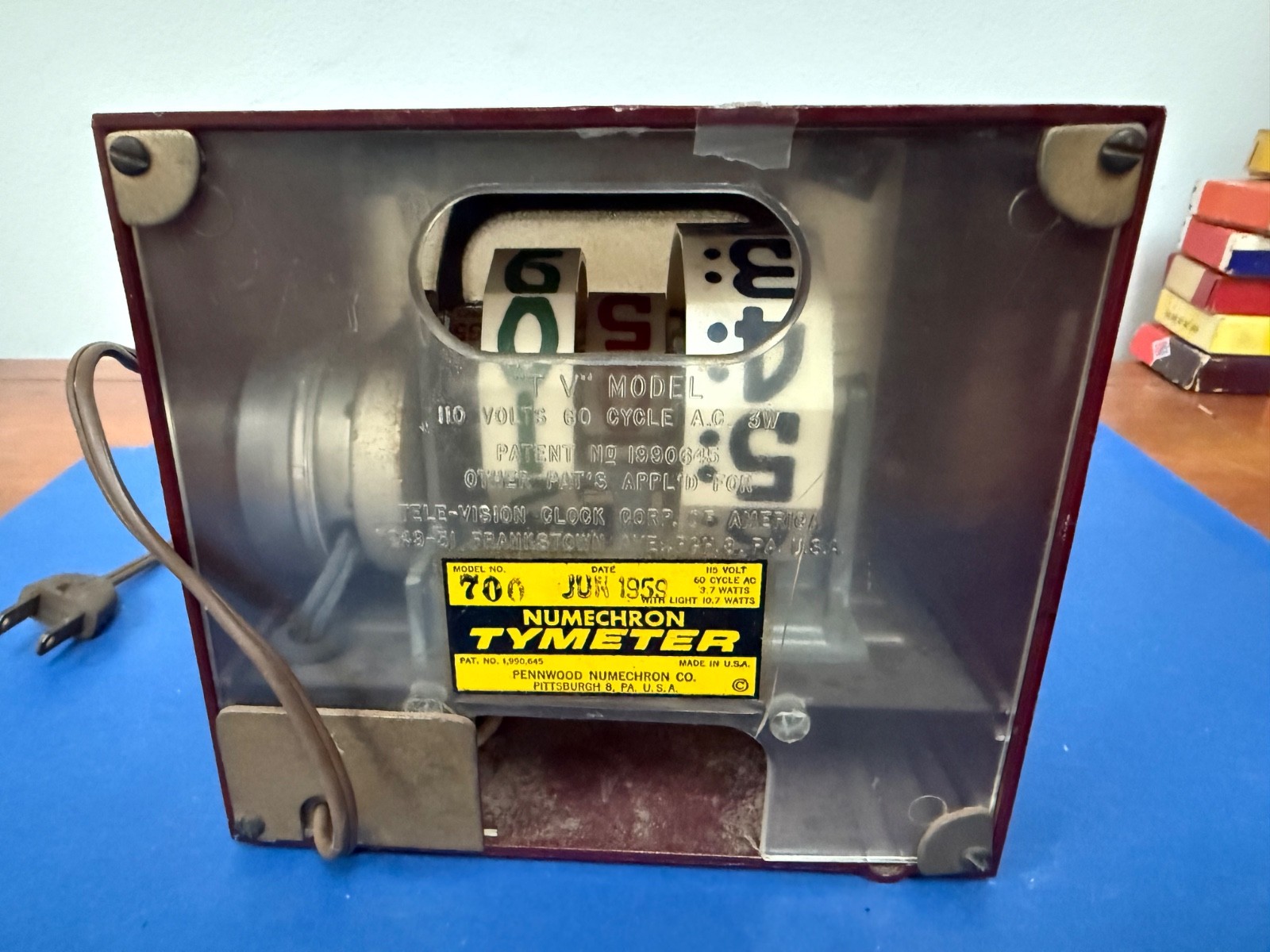 Numechron Tymeter Clock, Working Condition