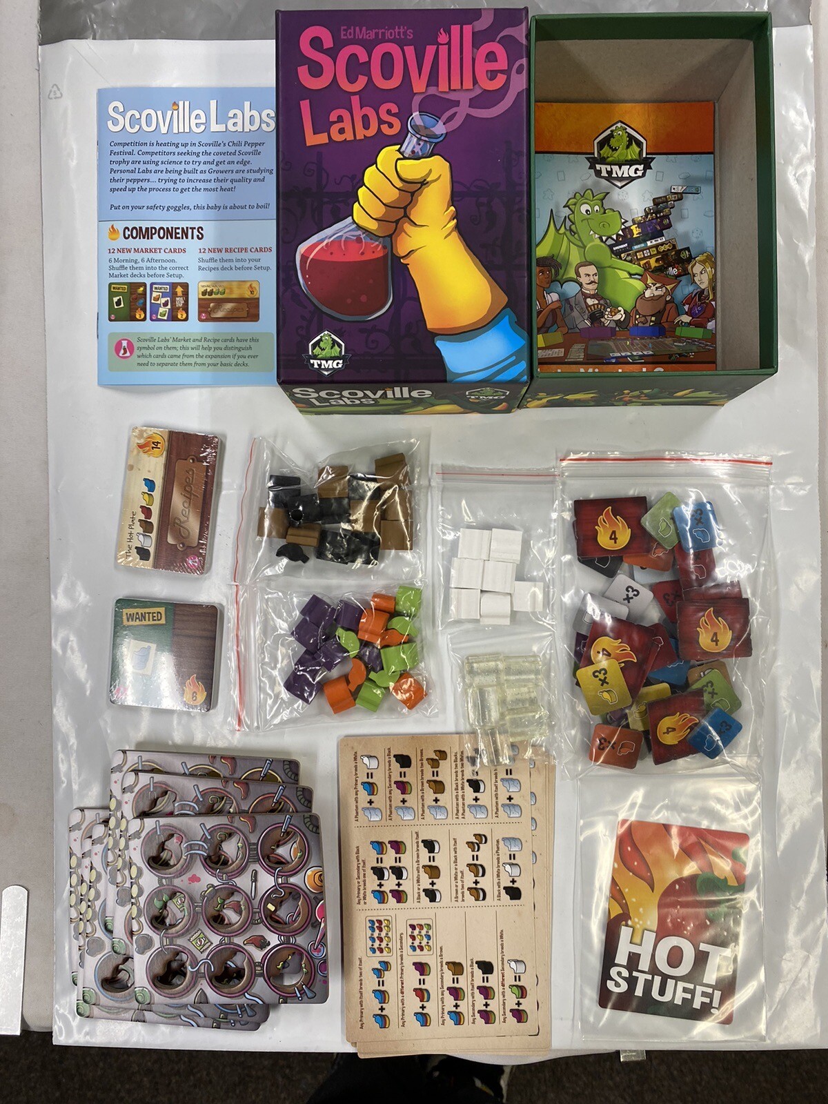 Ed Marriott’s Scoville Labs Game TMG Complete Open Box New 2015 Expansion Set