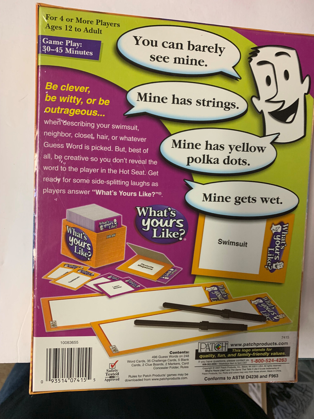 Whats Yours Like? Family Party Adult Card Game~Tell It Like It Is~Fun Humor~New!