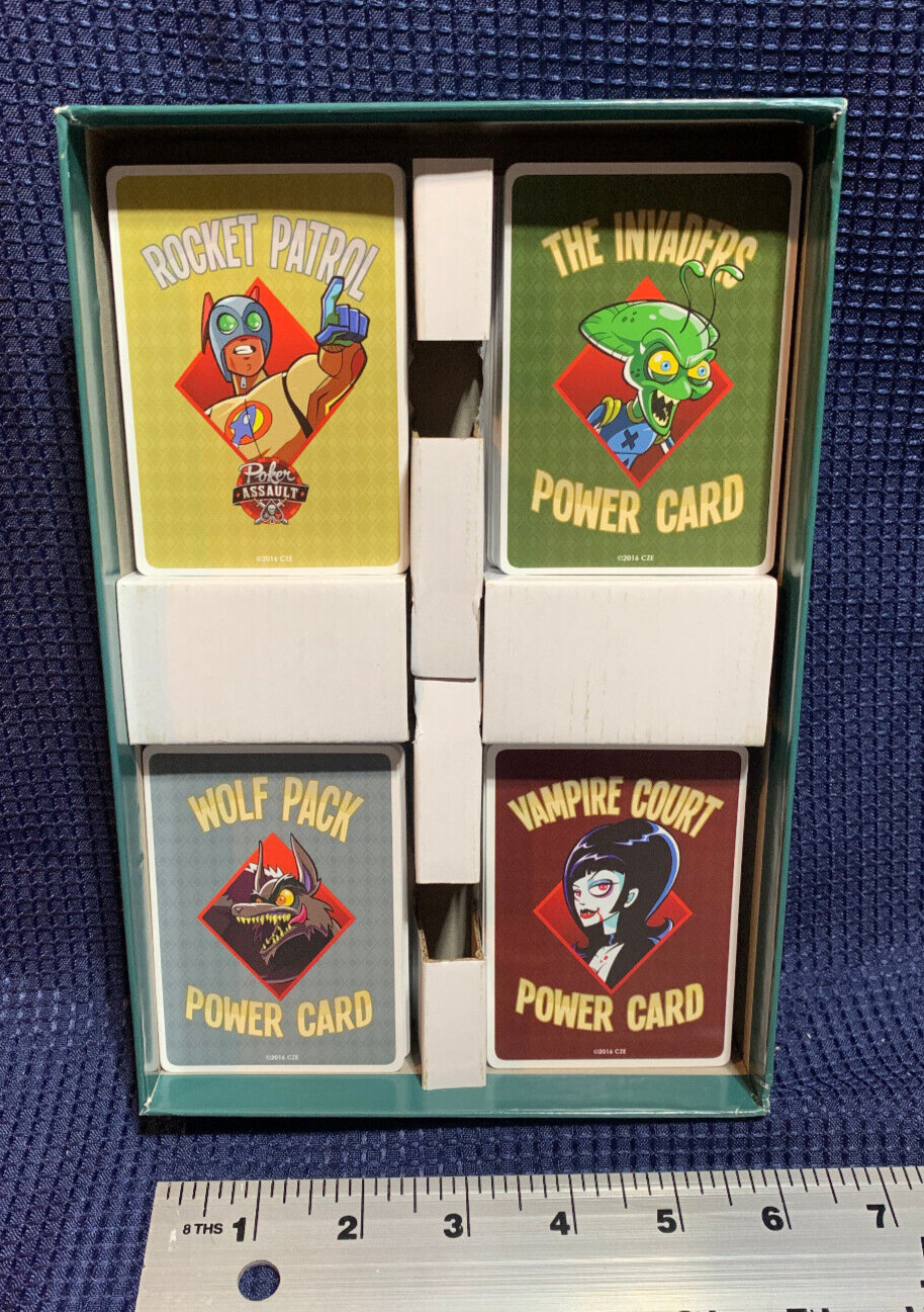 Poker Assault — Cryptozoic — Card Game — Complete — Free Shipping