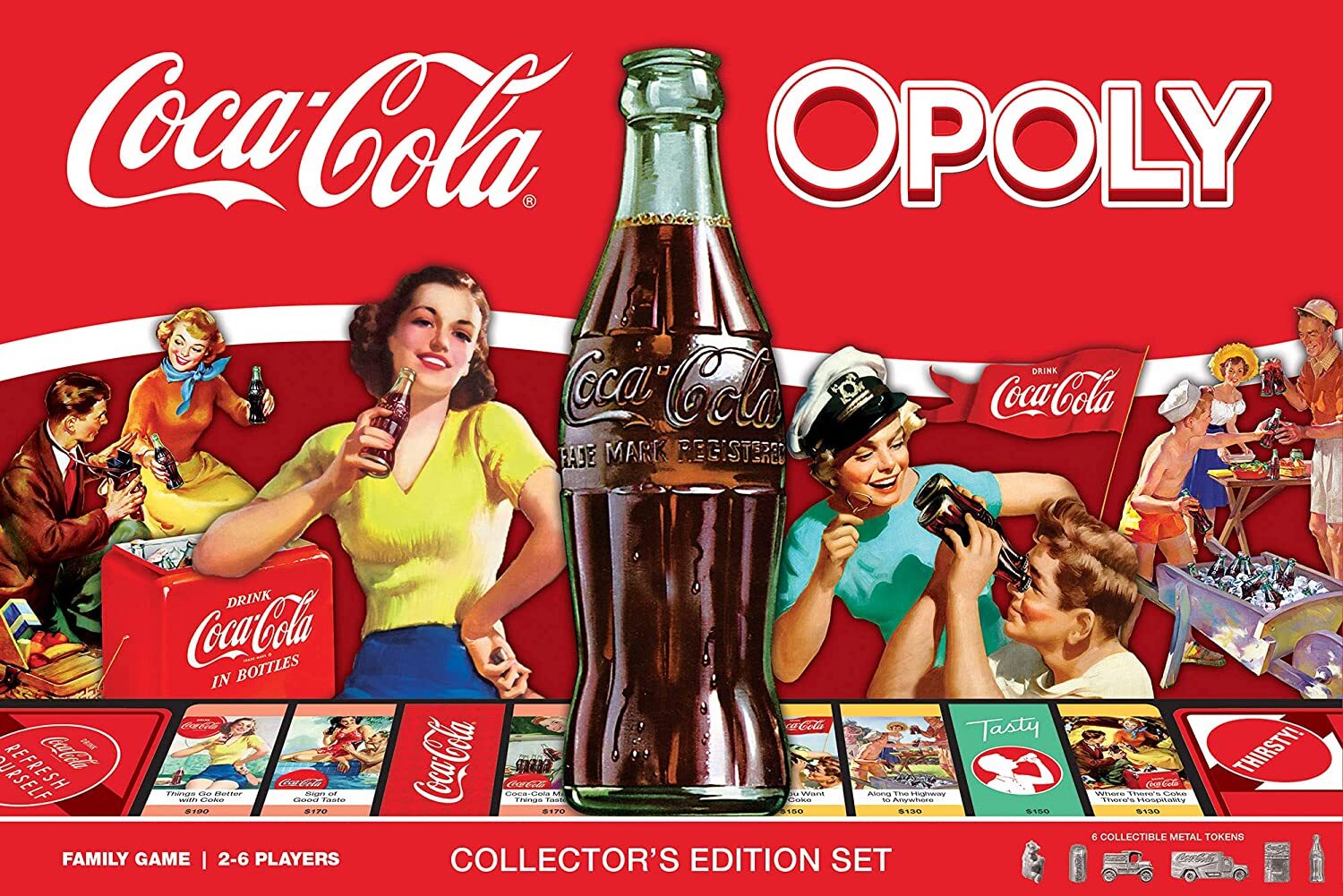 Masterpieces Coca Cola Checkers Board Game