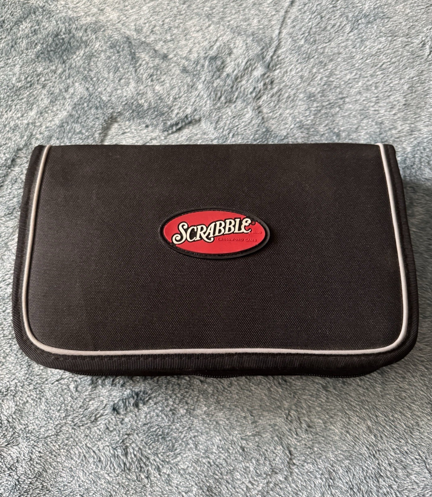 Scrabble Travel folio edition deluxe zippered carrying case. Complete
