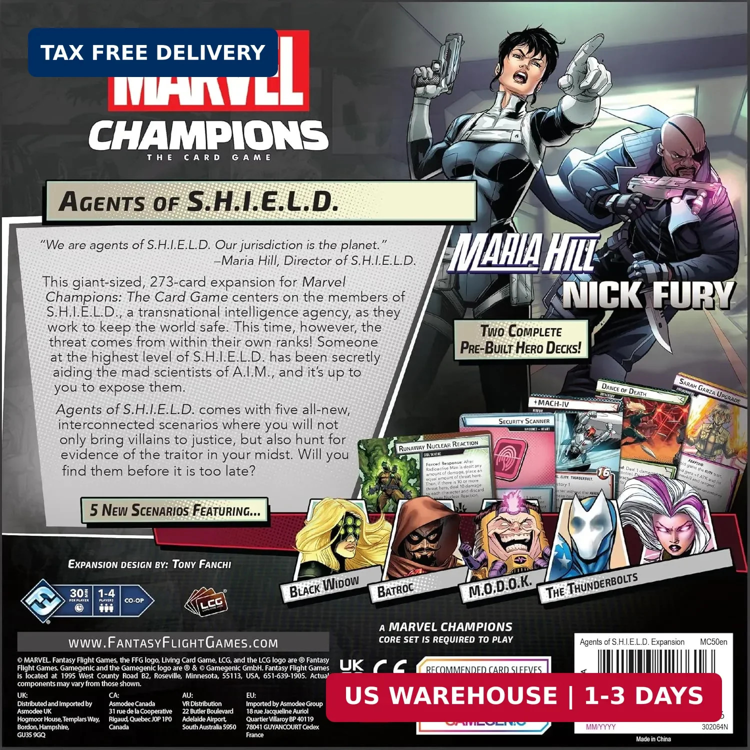Marvel Champions The Card Game Agents of S.H.I.E.L.D. Campaign Expansion – Coope