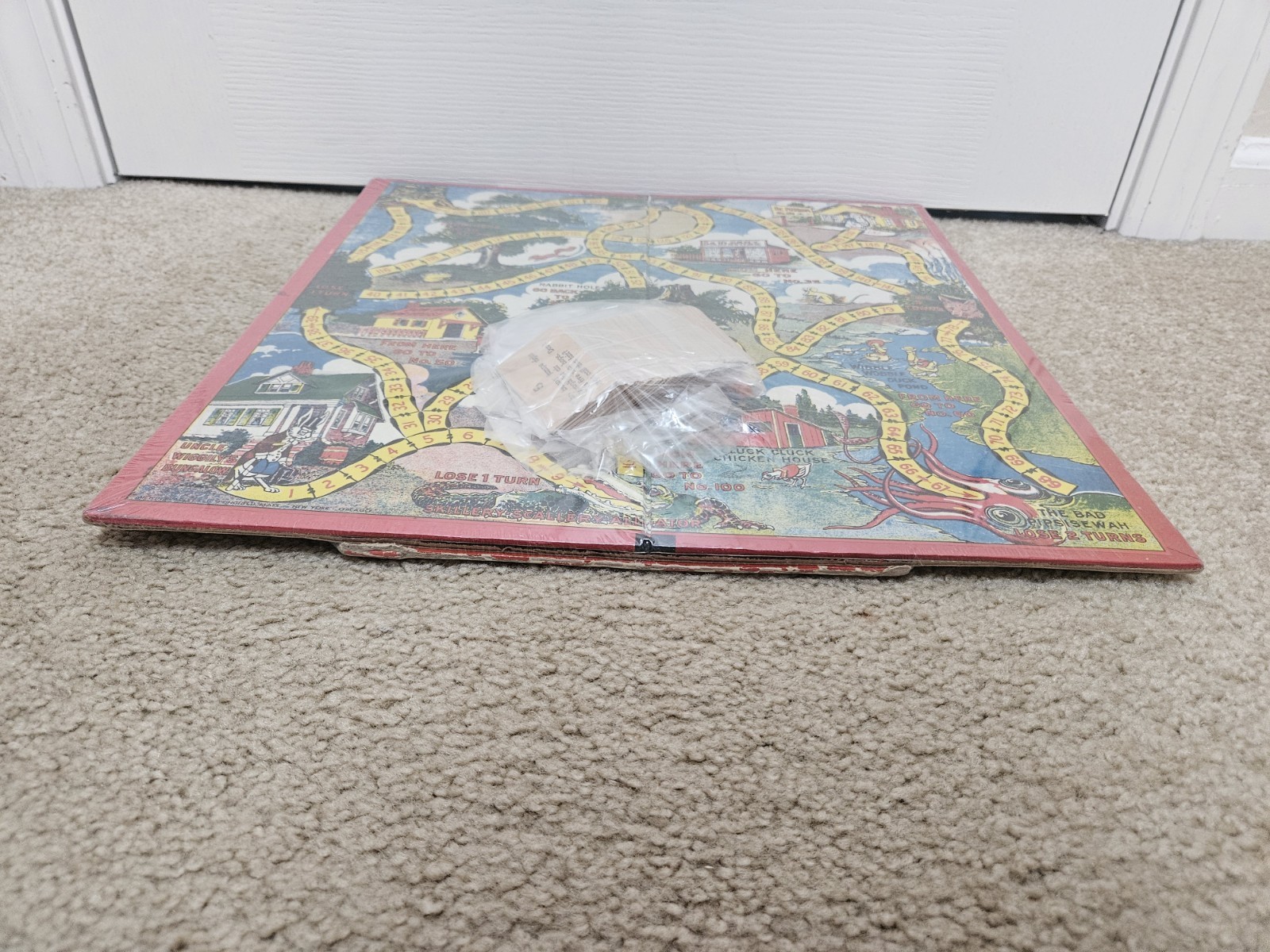 ~ Vintage UNCLE WIGGILY Board Game Red Squid Milton Bradley Howard Garris ~