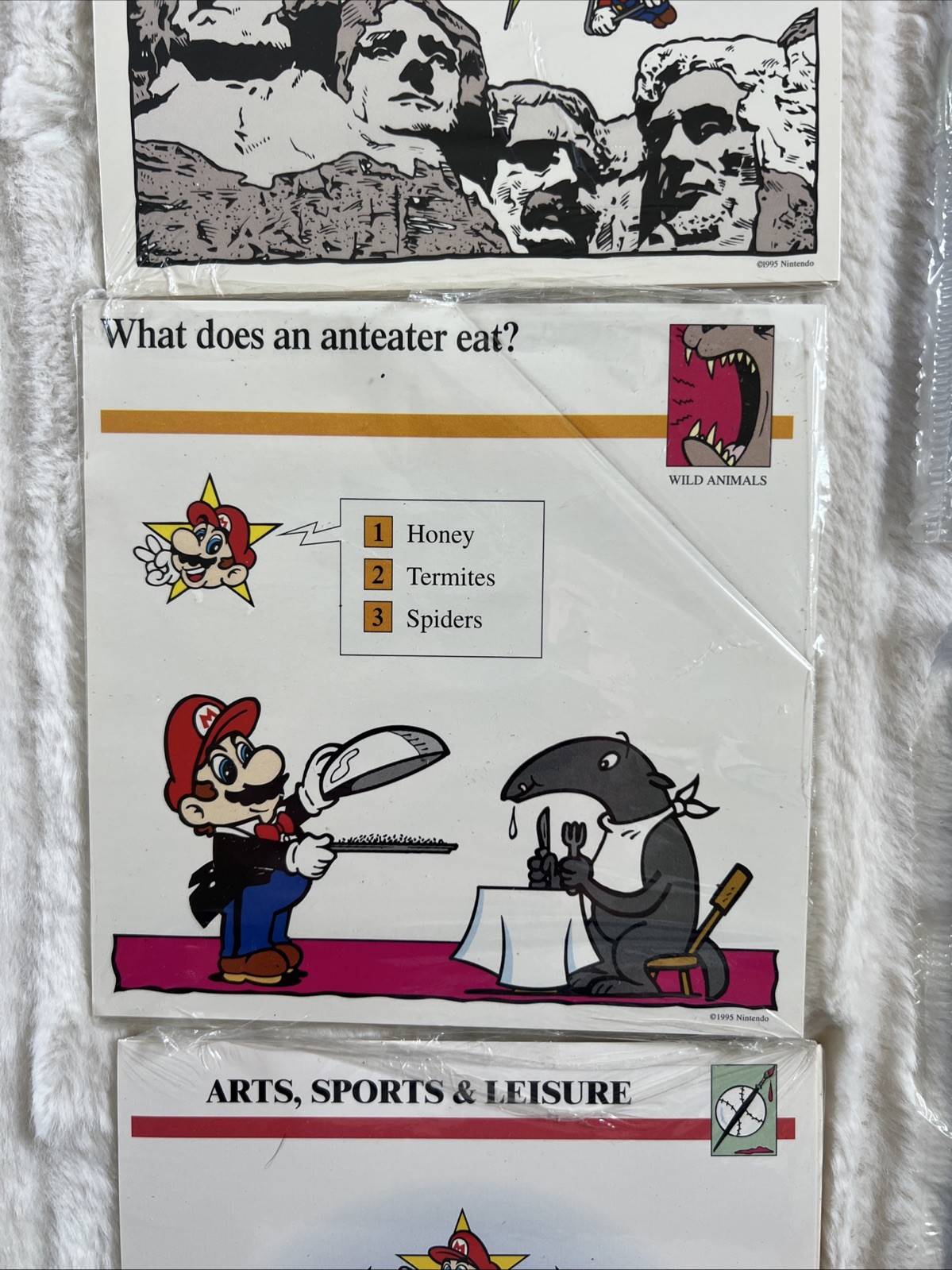 Vintage 1995 Mario Quiz Cards By Atlas Editions Sealed Trivia One Set In Mailer