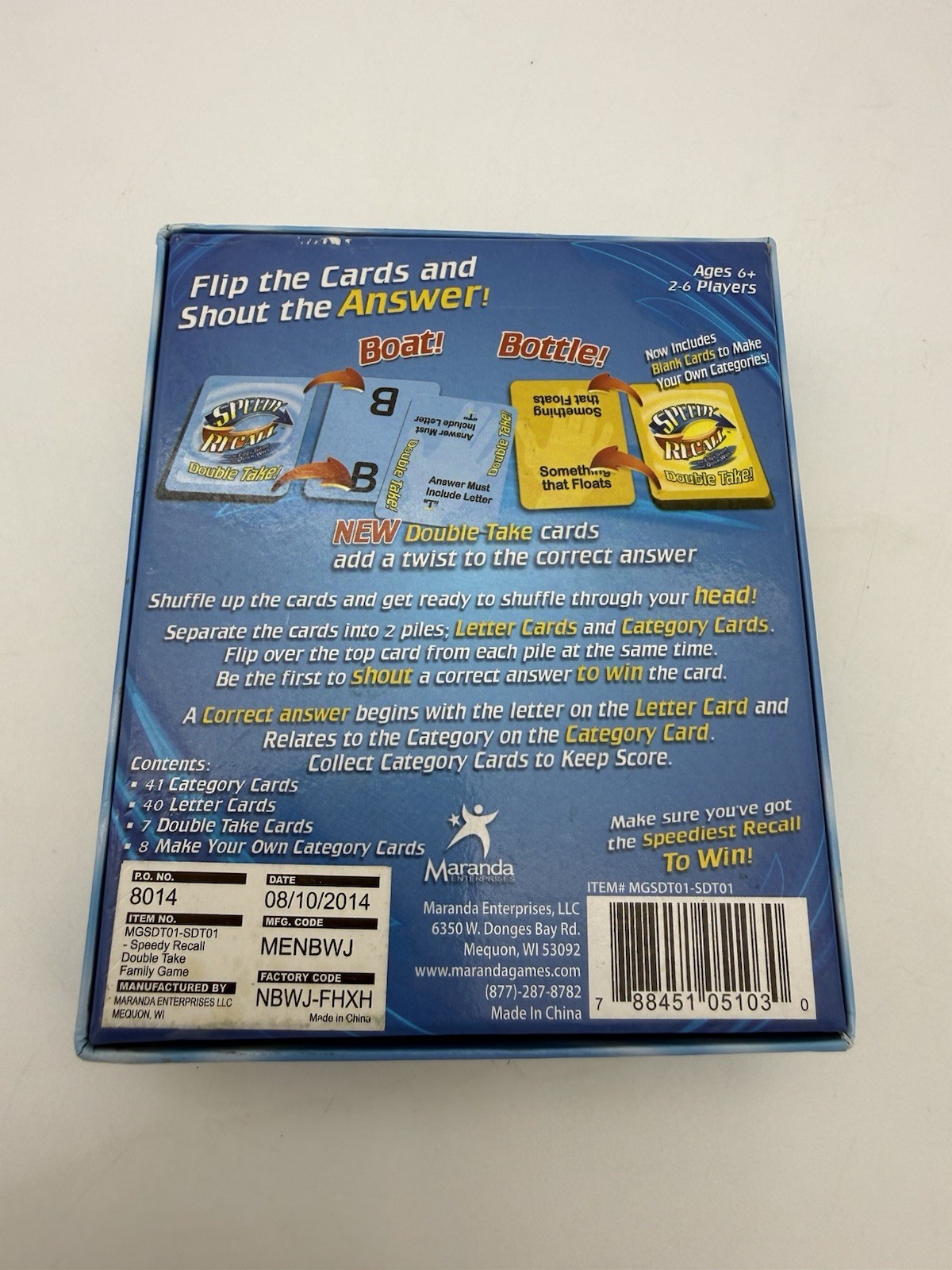 Speedy Recall edgy board game of quick wits