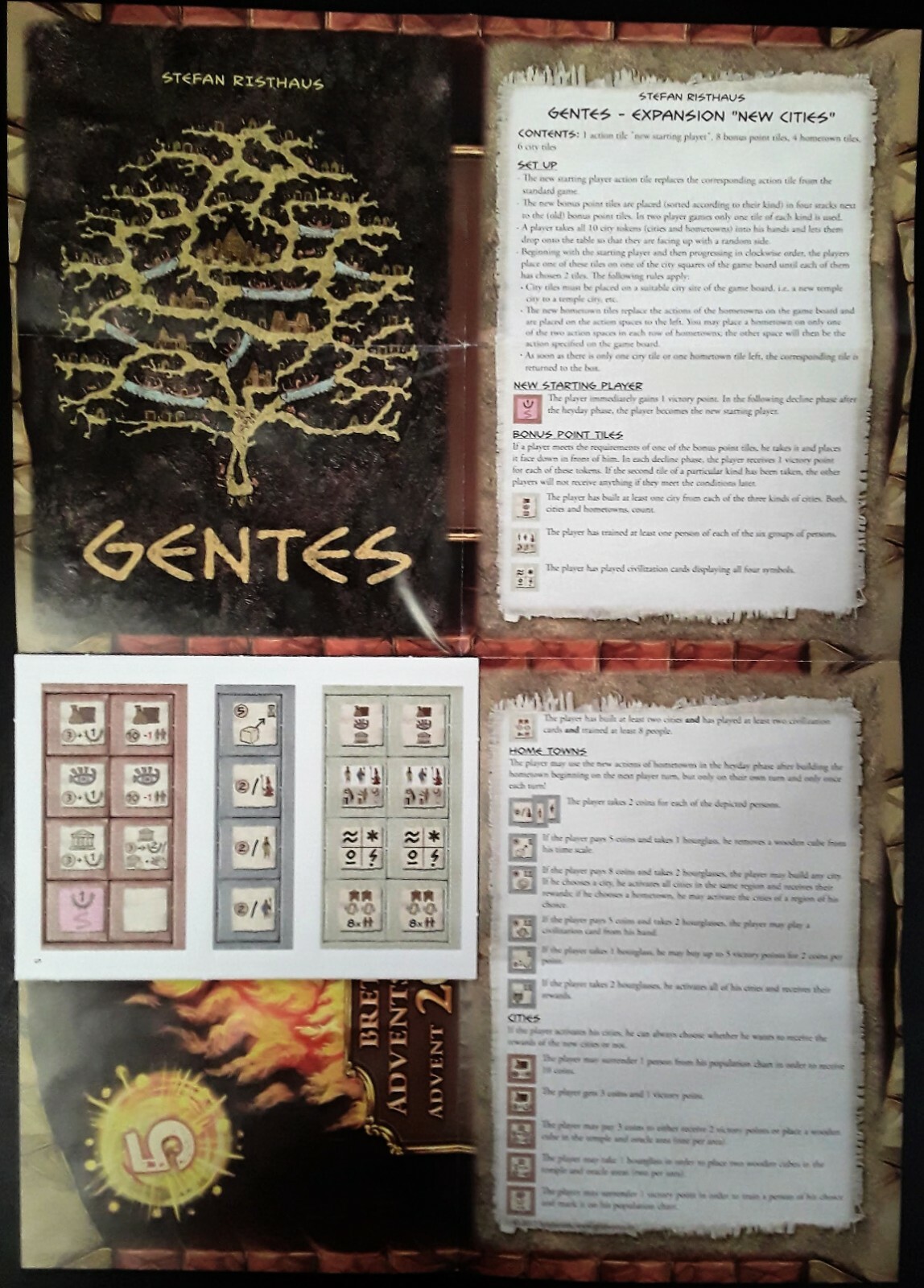 2017 ADVENT Calendar Promo 05 GENTES NEW CITIES Brettspiel Game