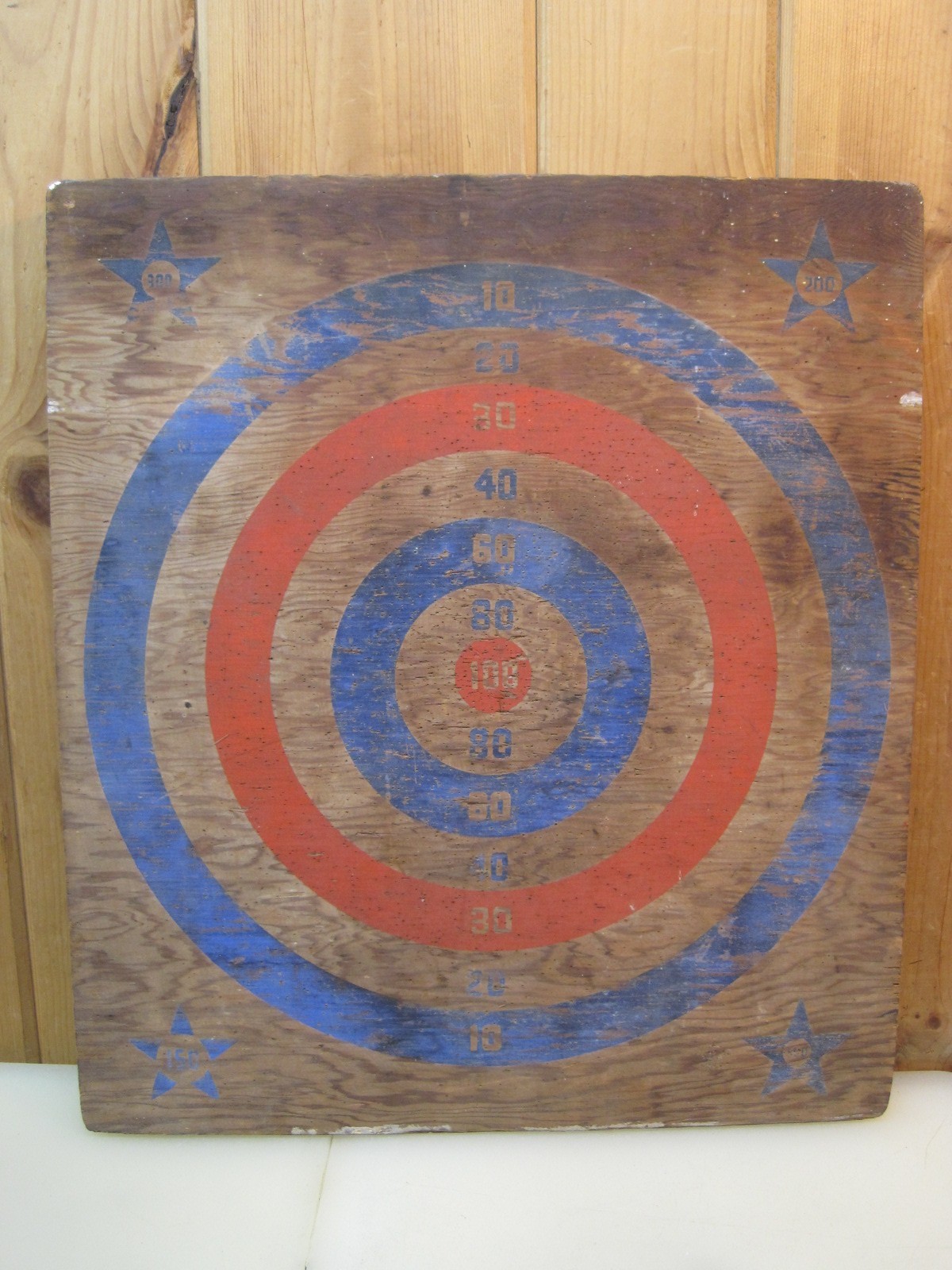 Vintage Wooden Dart Board 2 Sided Multiple Games – Gambling B8495