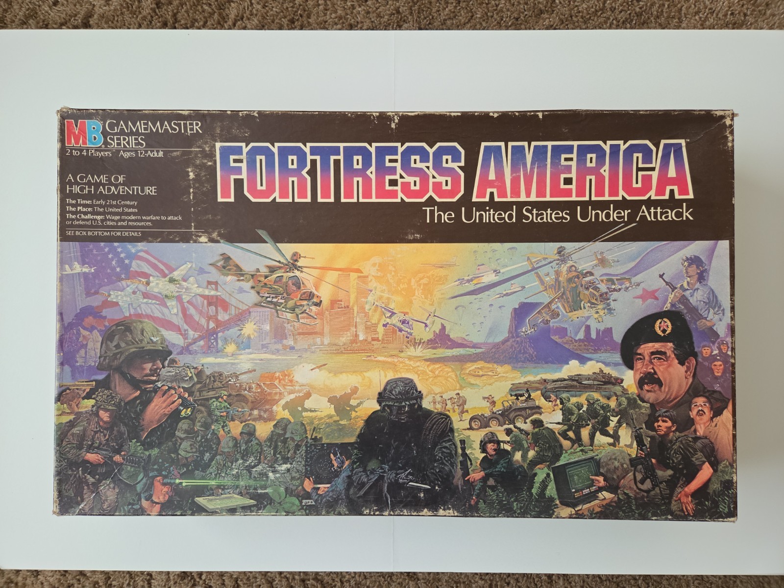 Fortress America United States Under Attack Milton Bradley Vintage 1986