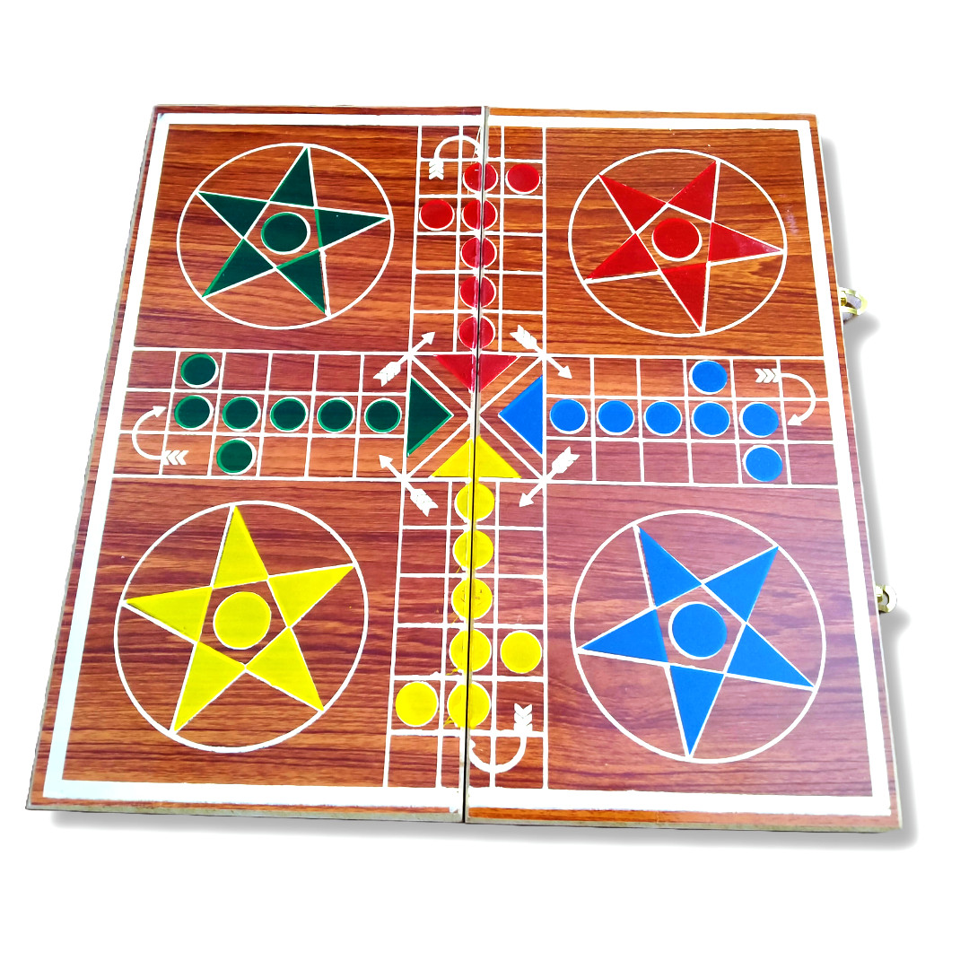 Ludo Wooden Board Game Foldable Classic Modern Fun Board Game With Fast Delivery