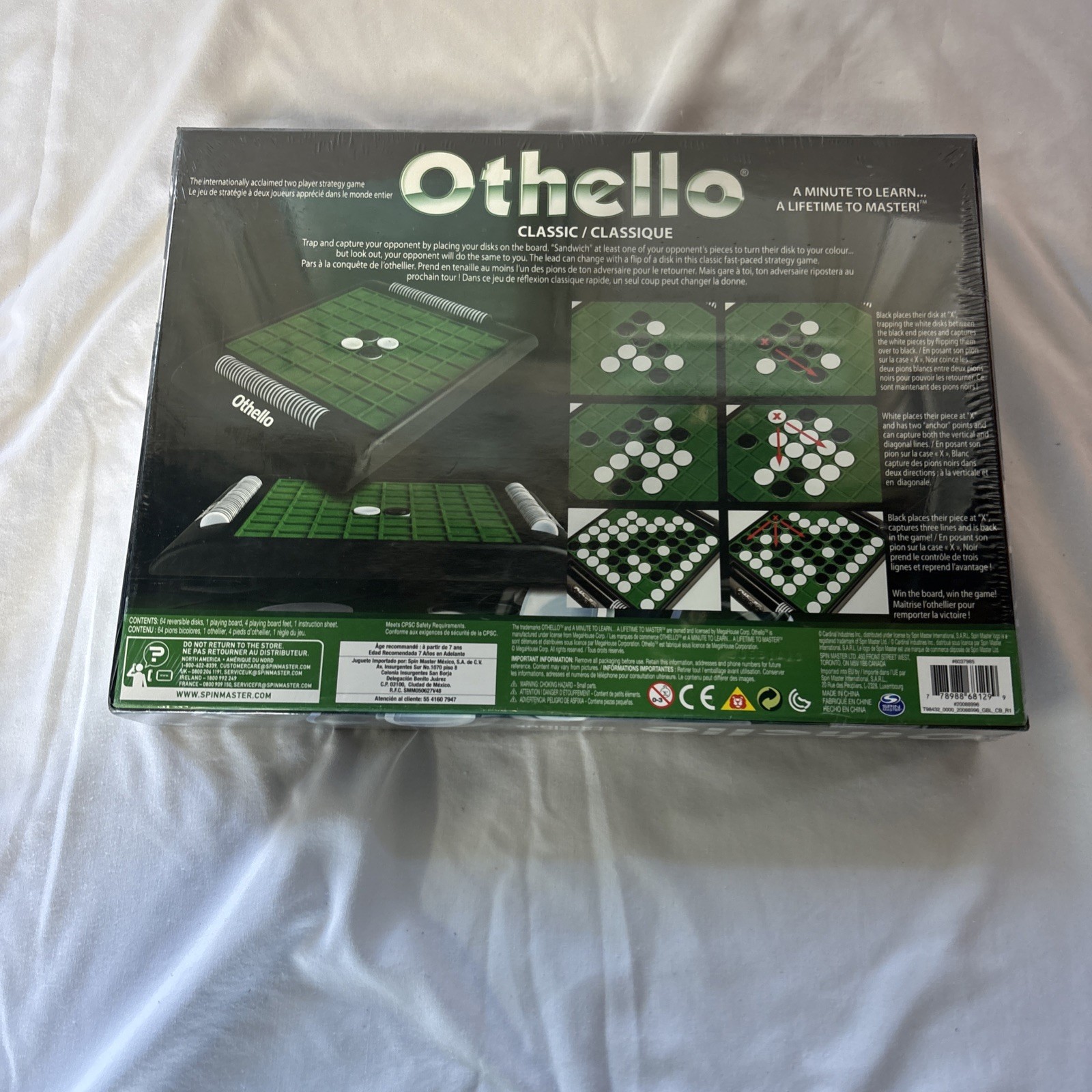 Othello Classic Board Game Spin Master Strategy Factory Sealed