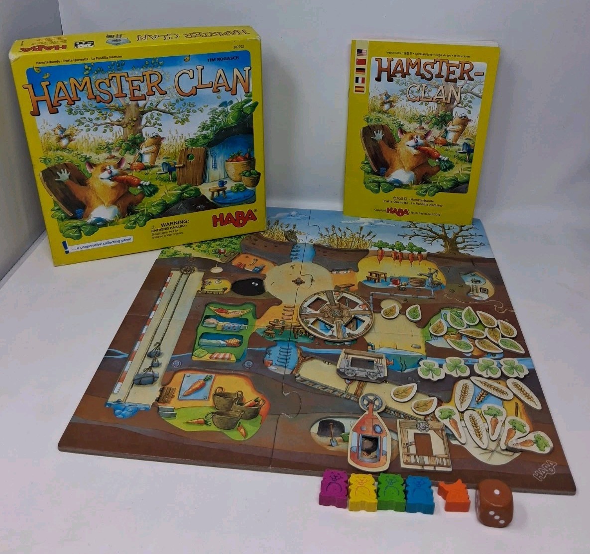 HABA Hamster Clan Board Game – (4+) 1-4 Players – Complete
