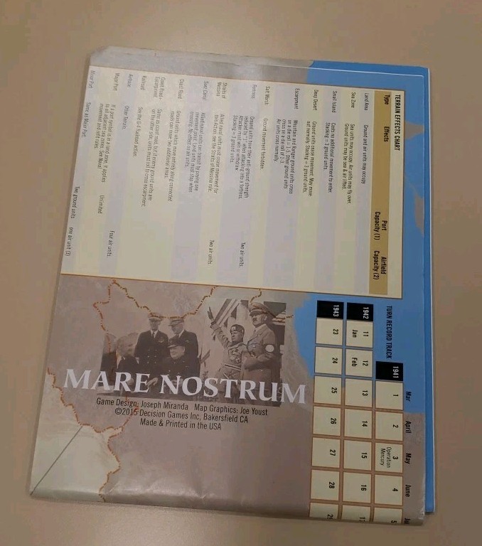 World at War #41 – Mare Nostrum | Magazine & Game {UNPUNCHED_COMPLETE} RARE