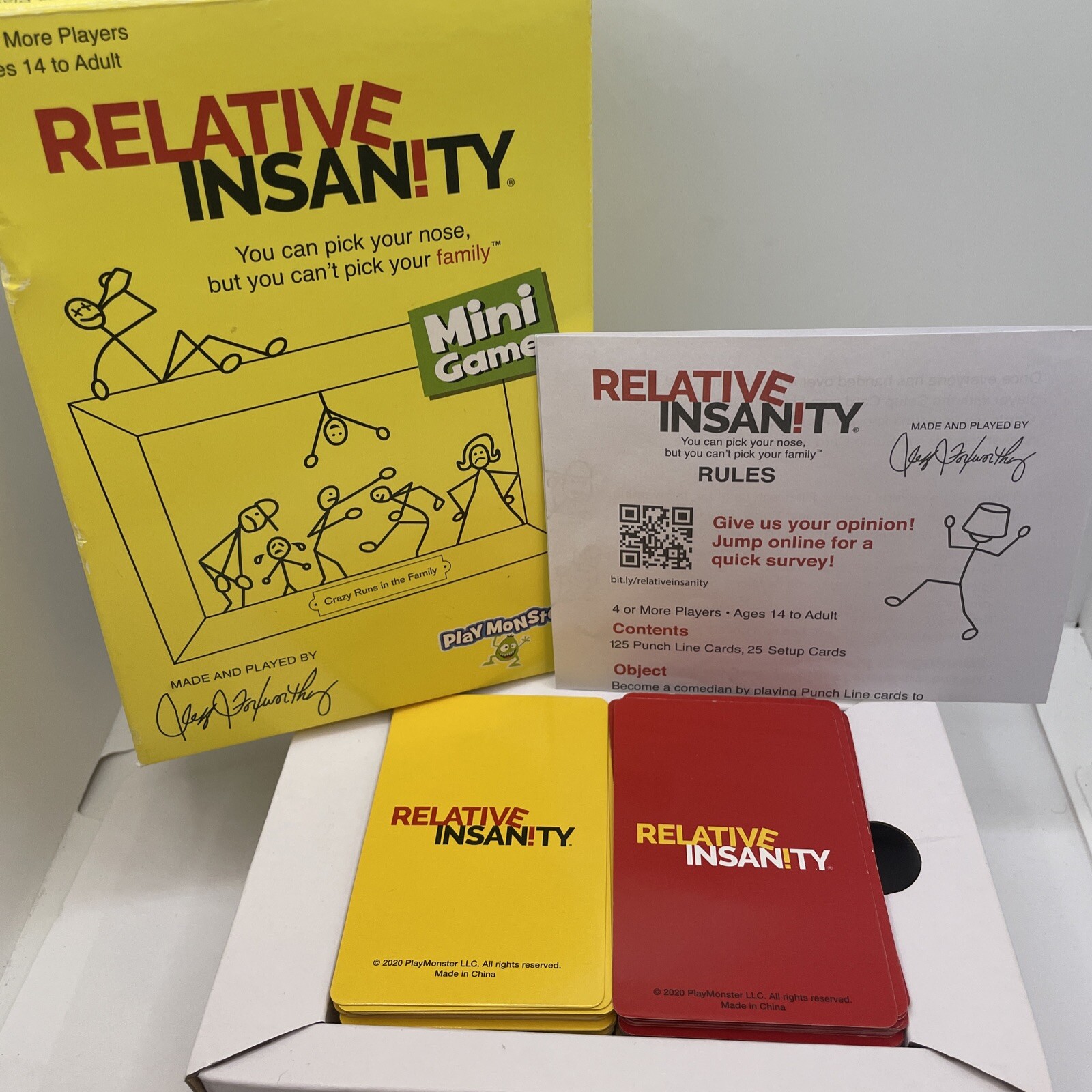 Relative Insanity Hilarious Party Game – By: Jeff Foxworthy – Ages 14+ – E9E