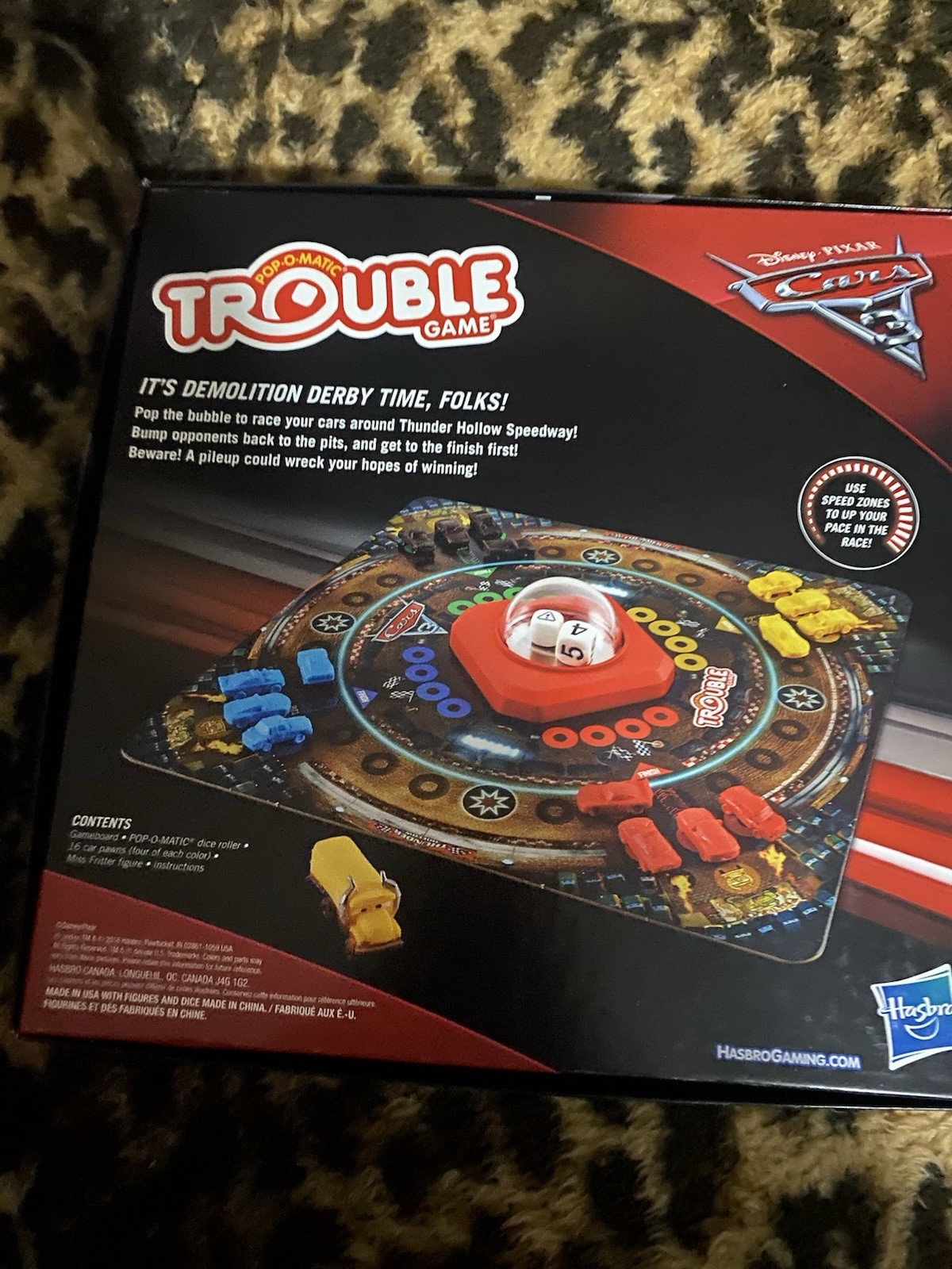 Disney Pixar Cars 3 Trouble Game COMPLETE Hasbro Gaming 2016 Pop O Matic Race