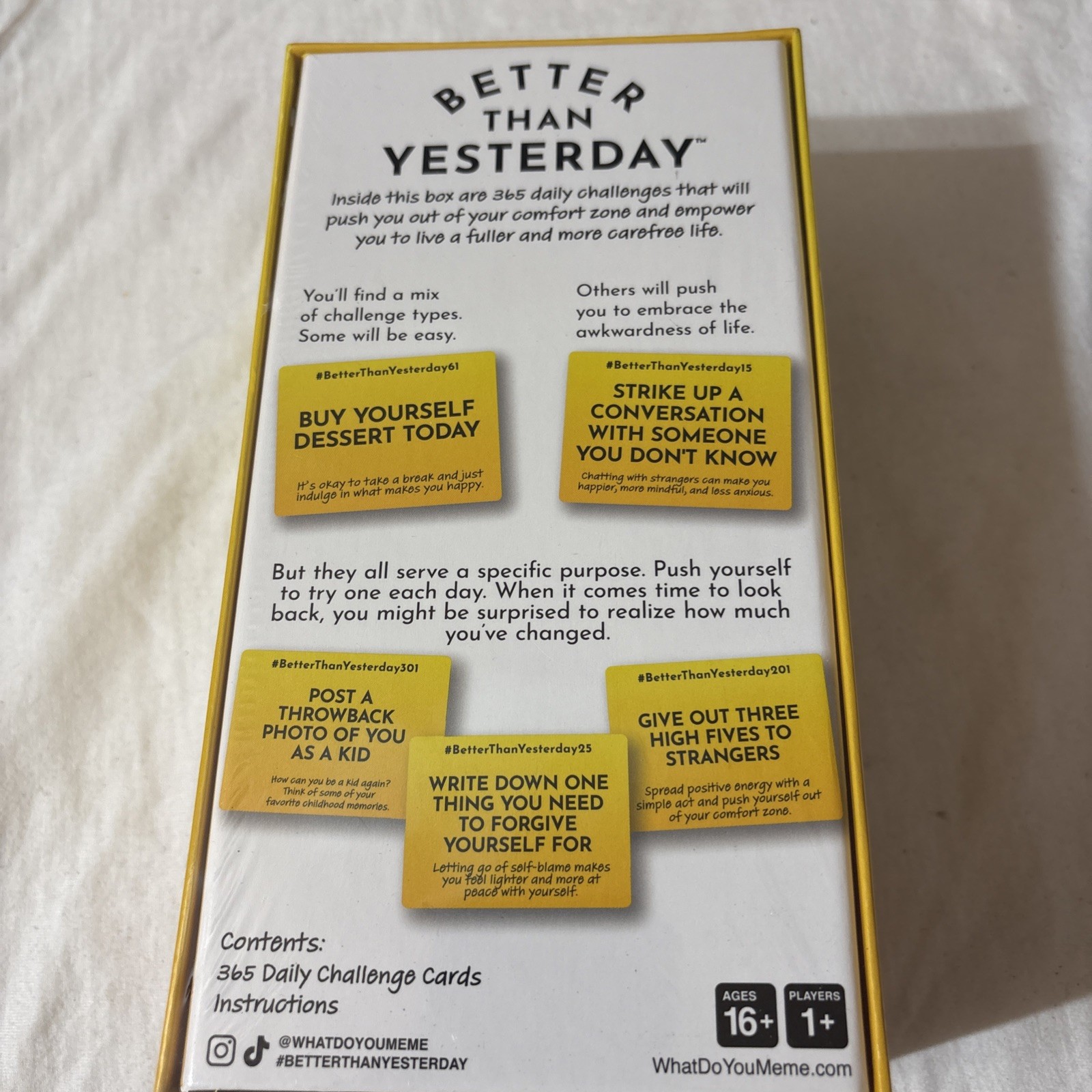 Better Than Yesterday Card Game Of 365 Daily Challenges 2022 Ages 16+✅ Authentic