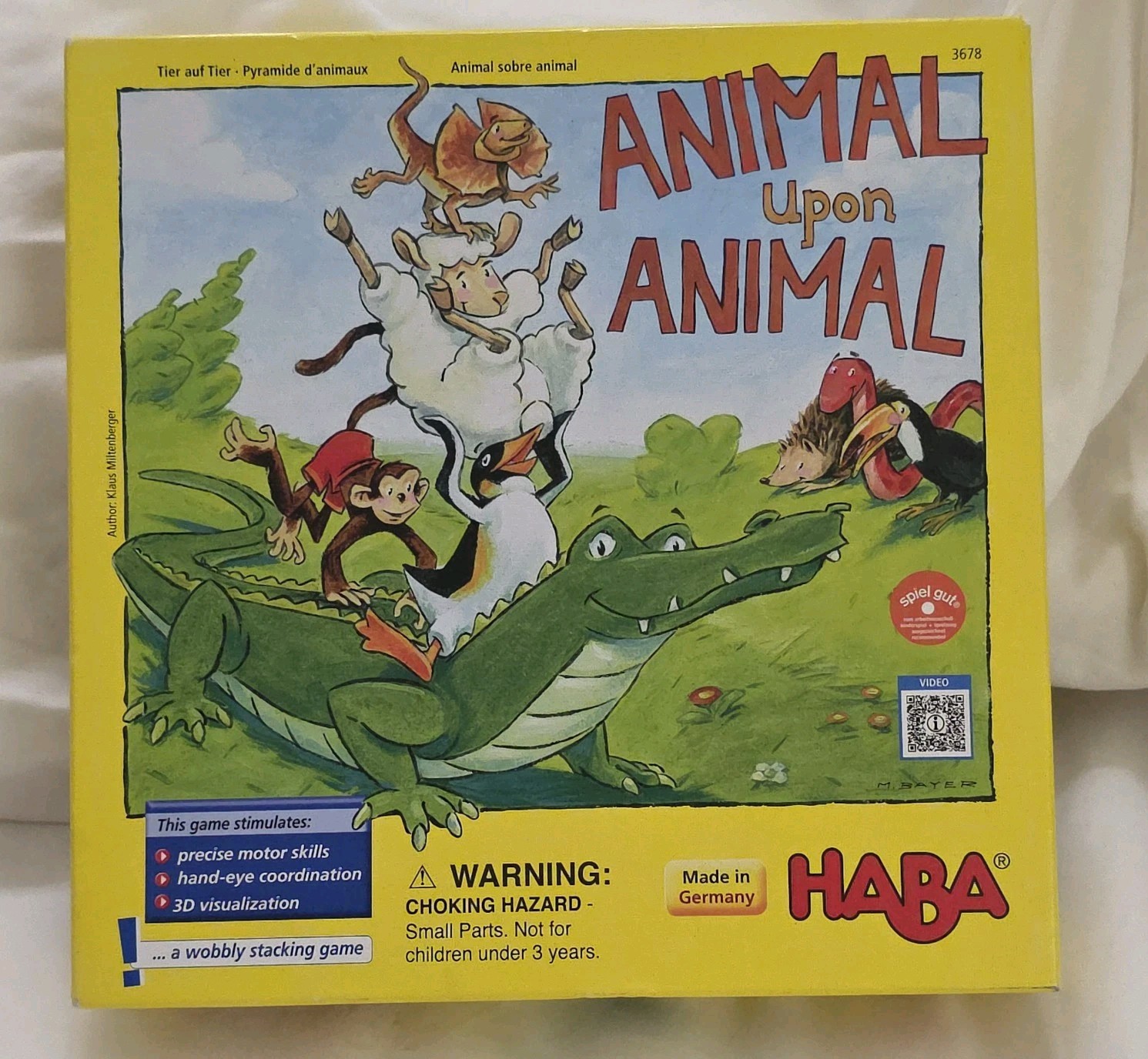 Haba Animal Upon Animal Wood Stacking Game Made in Germany Complete