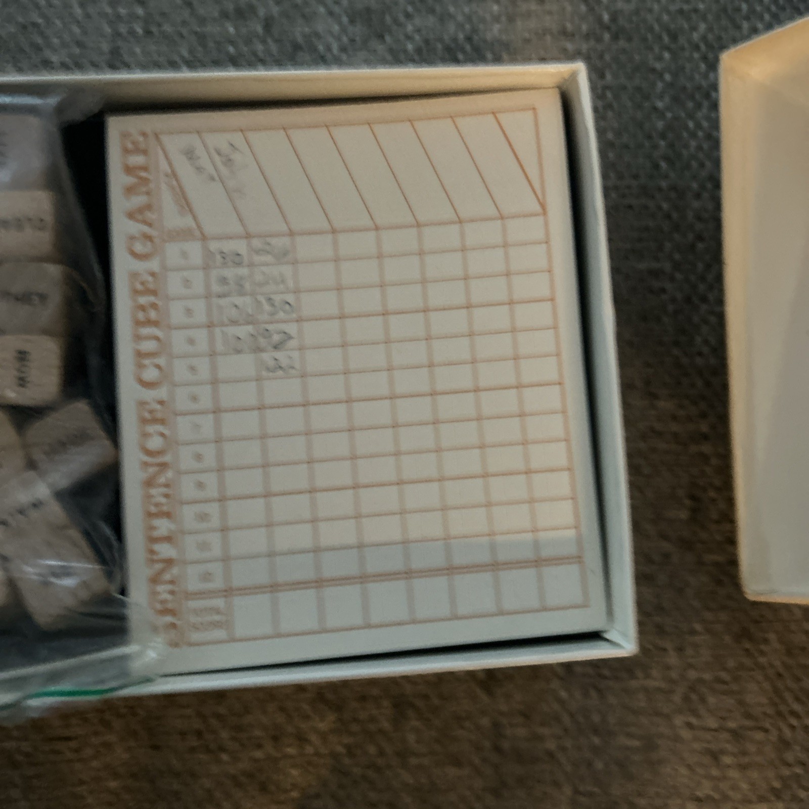 Vintage 1971 Scrabble Sentence Cube Game Complete Selchow & Righter Made in USA