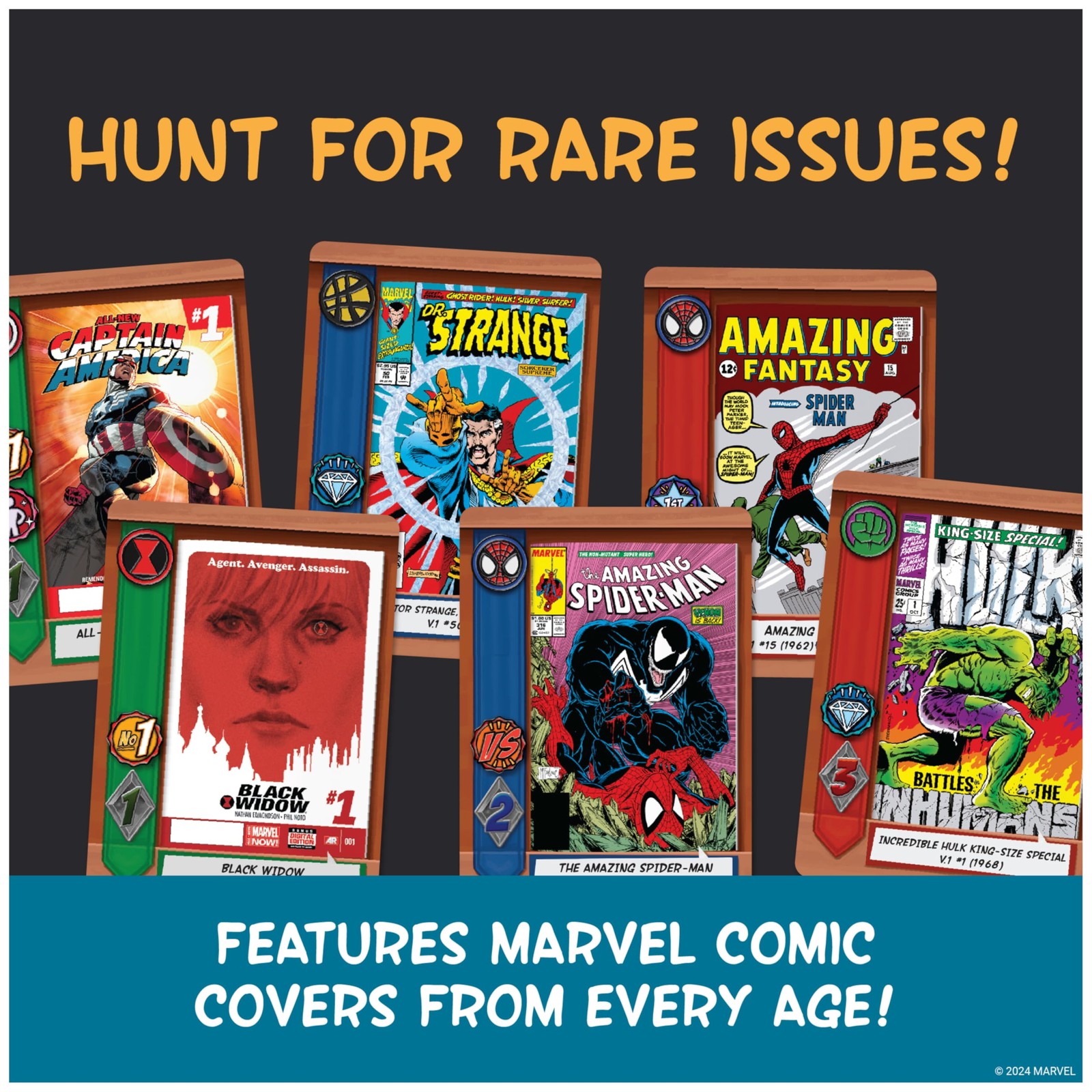 Marvel Comic Hunters Card Game – Strategy for 1-4 Players, Ages 14+